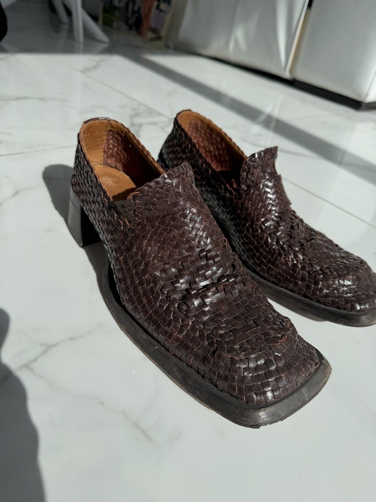 Miista Miista Ligia Brown Woven Loafers Size US 9 / IT 39 - 6 Thumbnail