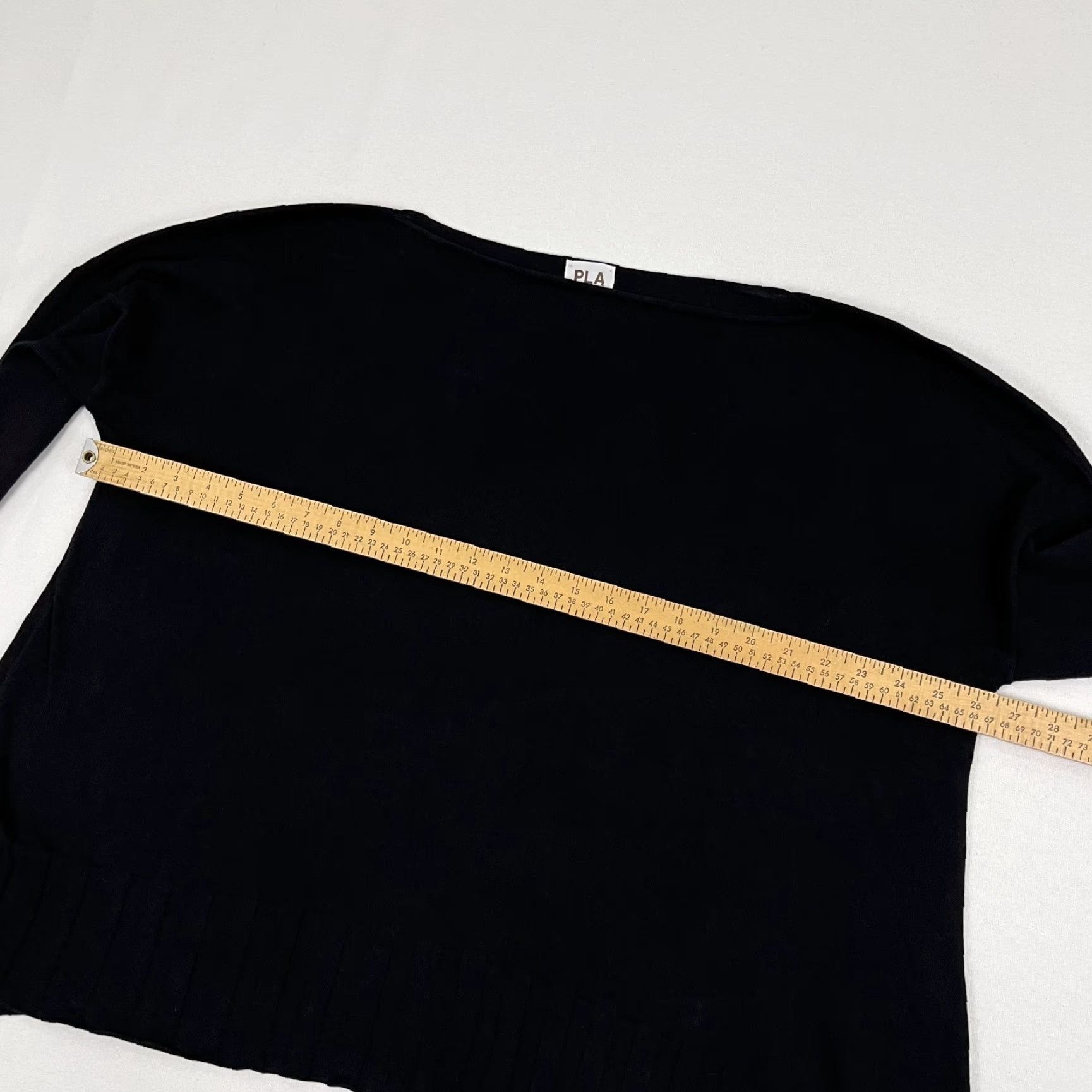 Vintage VINTAGE Planet by Lauren G Sweater Womens OS Oversized Black Knit Ribbed Minimalist Size ONE SIZE - 5 Thumbnail