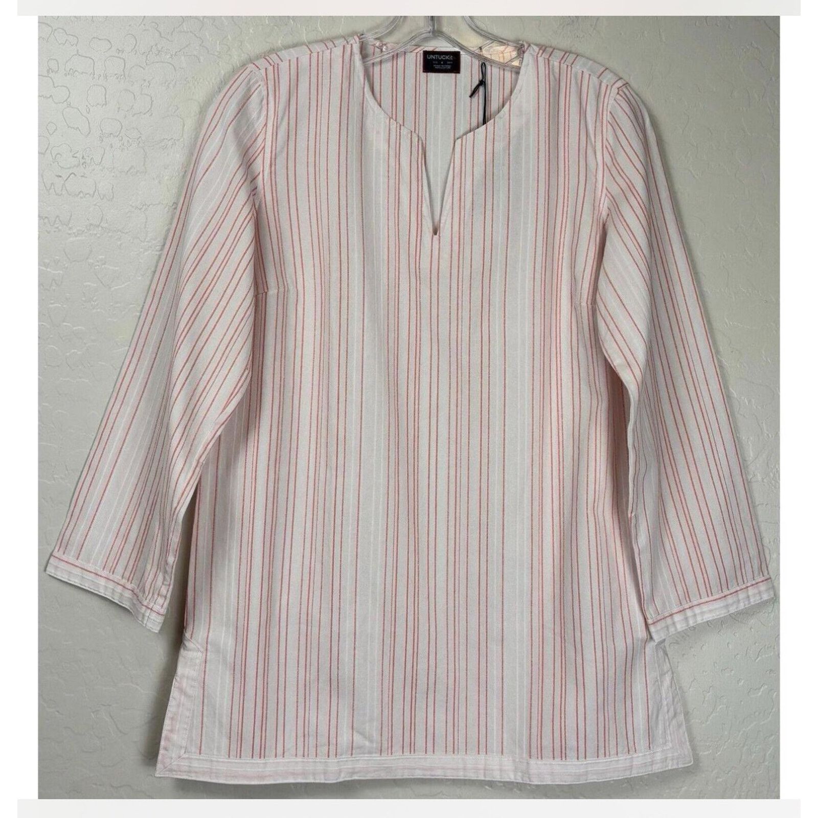 UNTUCKit Untuckit New Durfort Cotton Tunic Blouse Top Size 16 Size XXL / US 16-18 / IT 52-54 - 4 Thumbnail