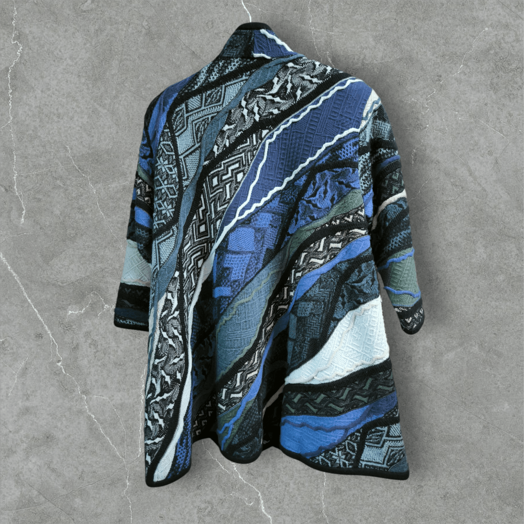 Coogi 3D Inside Monogram Sanjuro Kimono Cardigan Knit Size US S / EU 44-46 / 1 - 5 Thumbnail