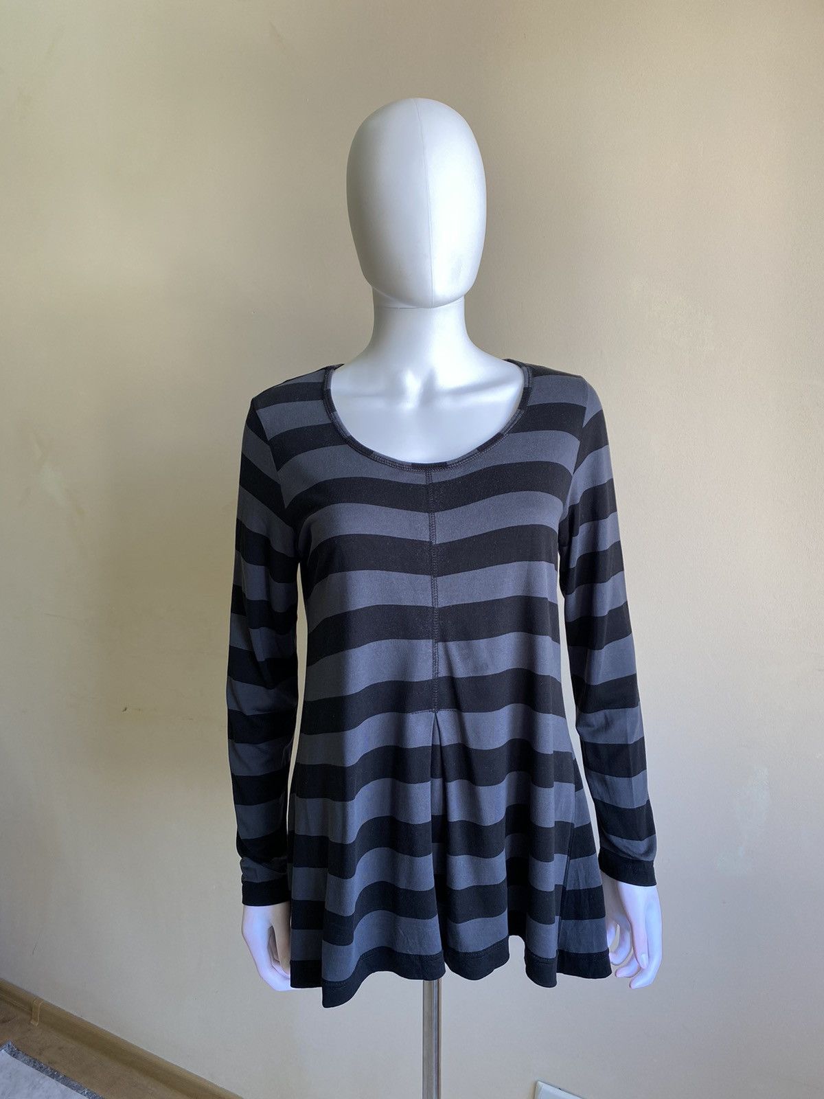 Gudrun Sjoden Gudrun Sjoden Womens Striped Black/Grey Long Sleeve Top Size M / US 6-8 / IT 42-44 - 2 Thumbnail