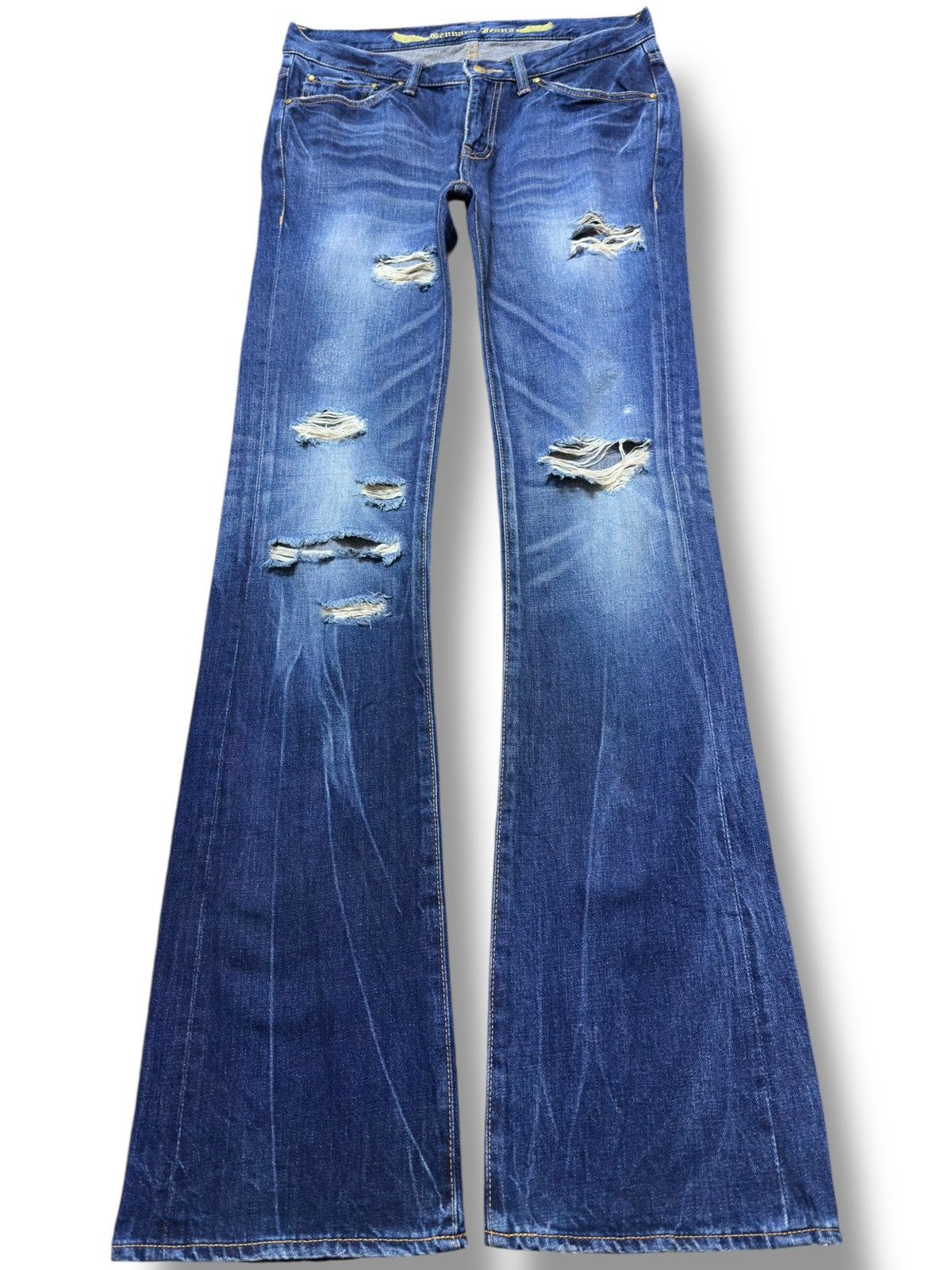 Kapital Vintage Gennaro Flare Ripped Grunge Distressed Denim Size US 32 / EU 48 - 1 Thumbnail