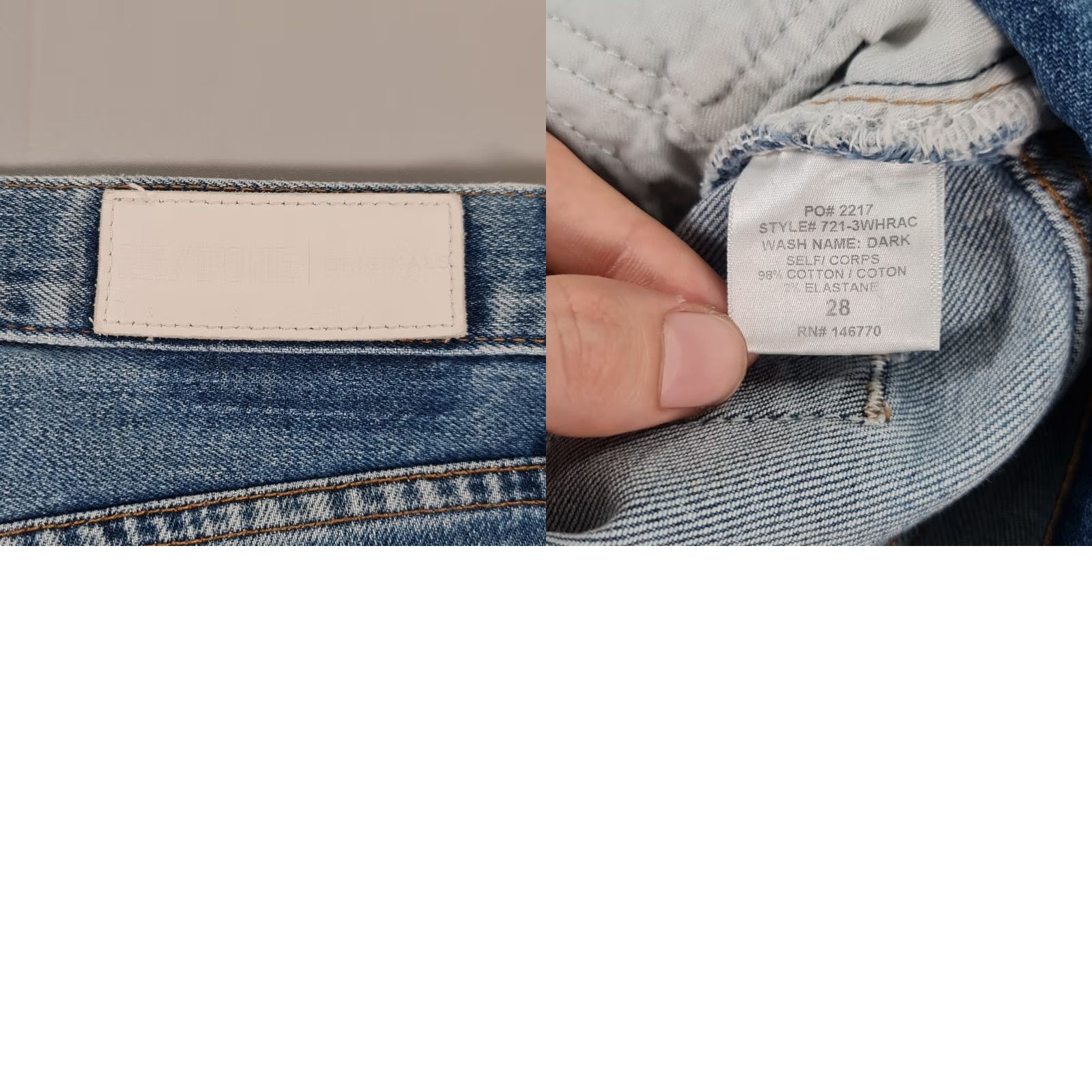 RE/DONE RE/DONE Jeans Blue W28 L28 High Rise Skinny Cropped Slim 5-Pocket Denim Jeans Womens Size 28" / US 6 / IT 42 - 9 Thumbnail