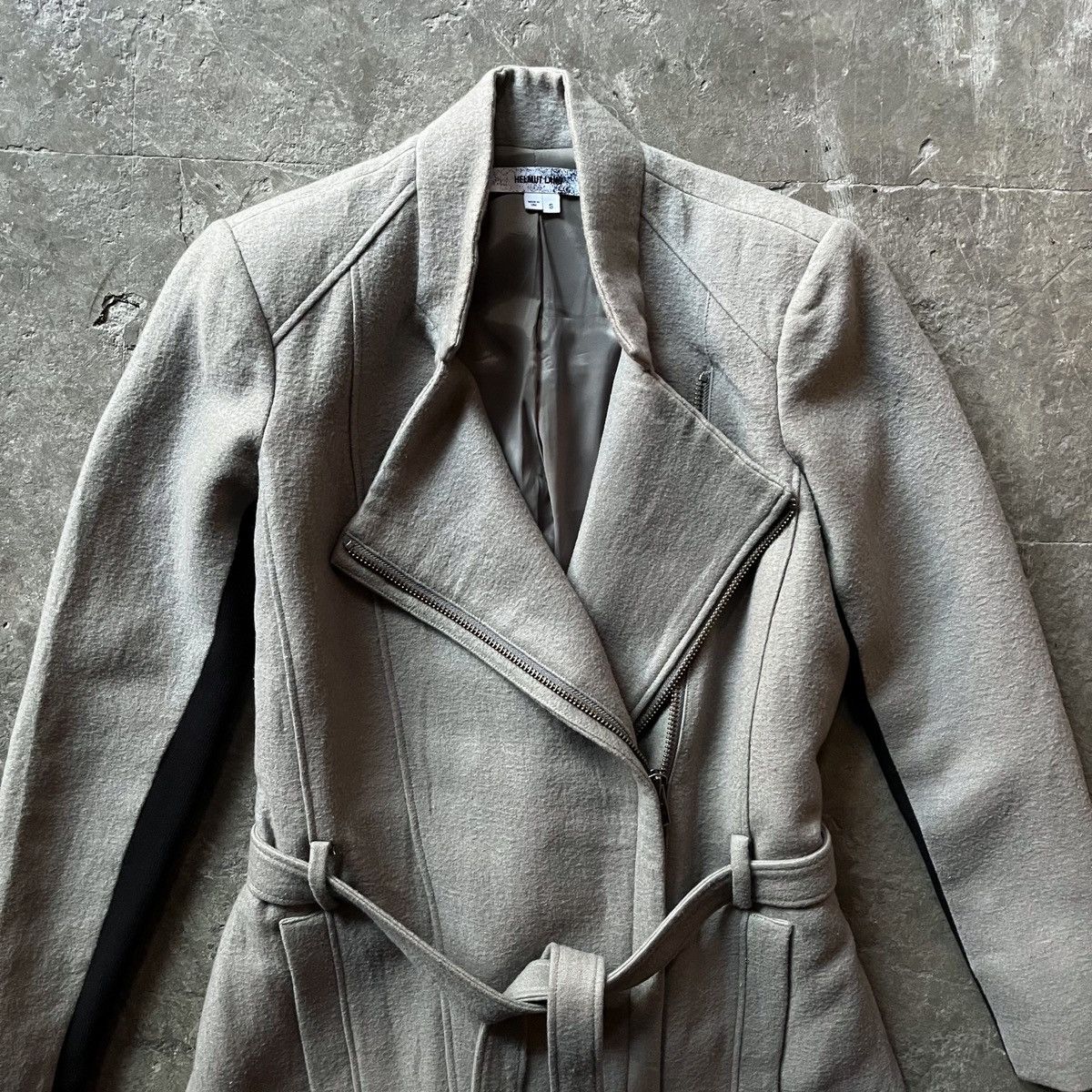 Helmut Lang Helmut lang wool biker coat jacket Size S / US 4 / IT 40 - 2 Thumbnail