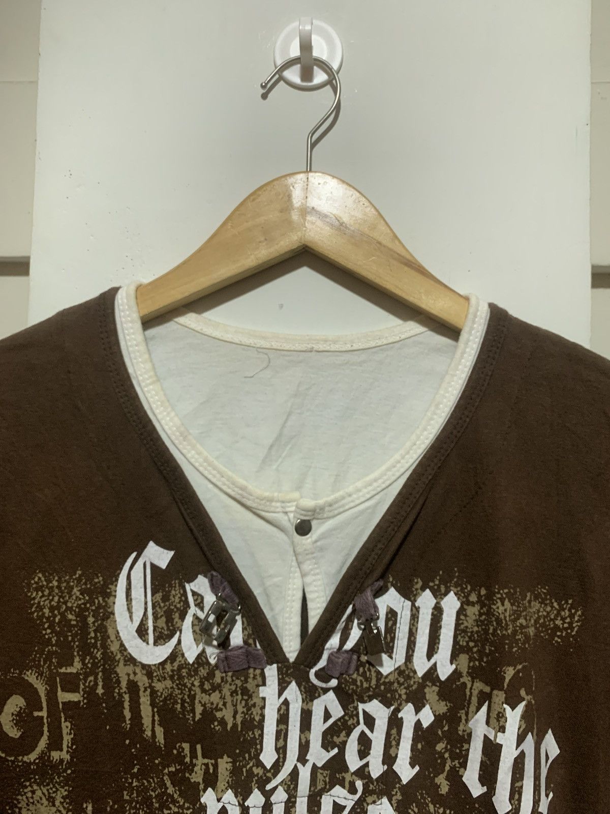 If Six Was Nine Japanese Poem LongSlevee Double Layer Raf Simons Style Tee Size US M / EU 48-50 / 2 - 7 Thumbnail