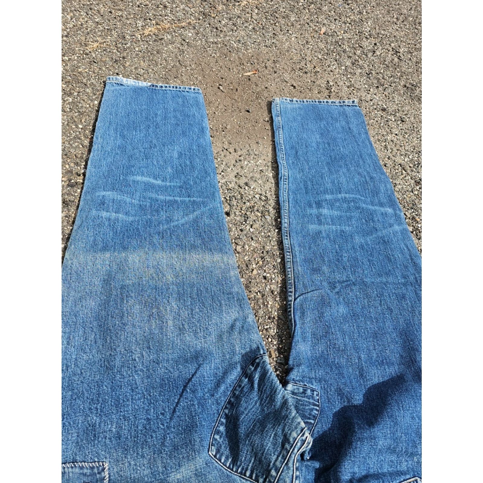 Ralph Lauren VINTAGE Ralph Lauren Polo Jeans Co. Jeans Men’s 34x34 Wide-Leg Baggy Denim Patchwork 90s Distressed Light Blue Size US S / EU 44-46 / 1 - 8 Thumbnail