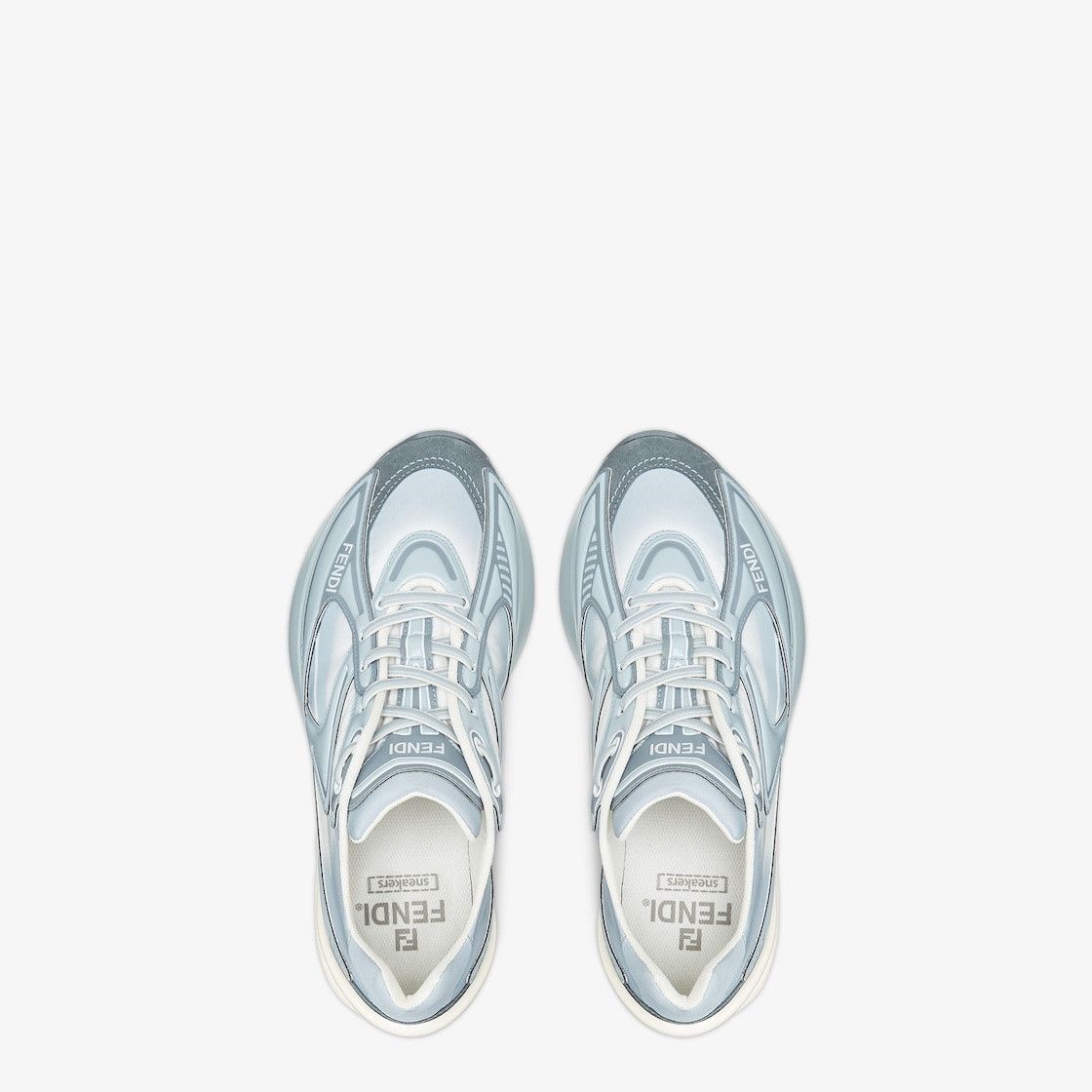 Fendi o1w1db10425 First 1 Low-Top Sneakers in Blue/White Size US 9 / IT 39 - 4 Thumbnail