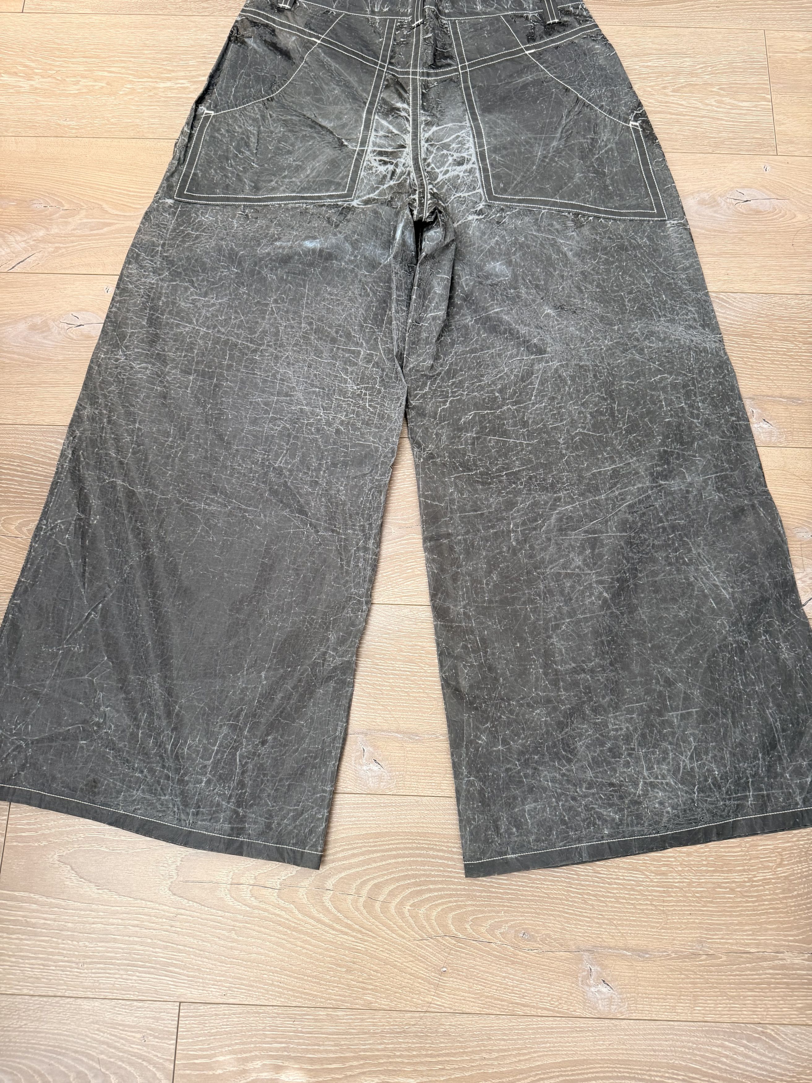Eckhaus Latta Ultra Wide Baggy Waxed Nylon Jeans Size US 32 / EU 48 - 14 Thumbnail