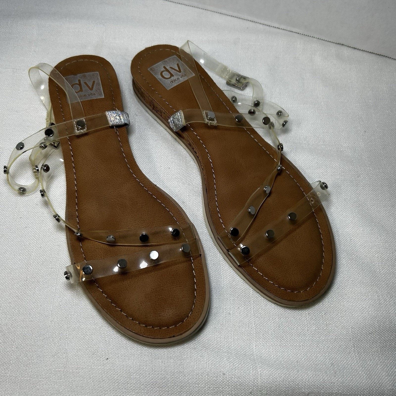 Dolce Vita Dolce Vita DV Sandals sz 9 Clear Straps Buckle Comfy Casual Size US 9 / IT 39 - 1 Thumbnail
