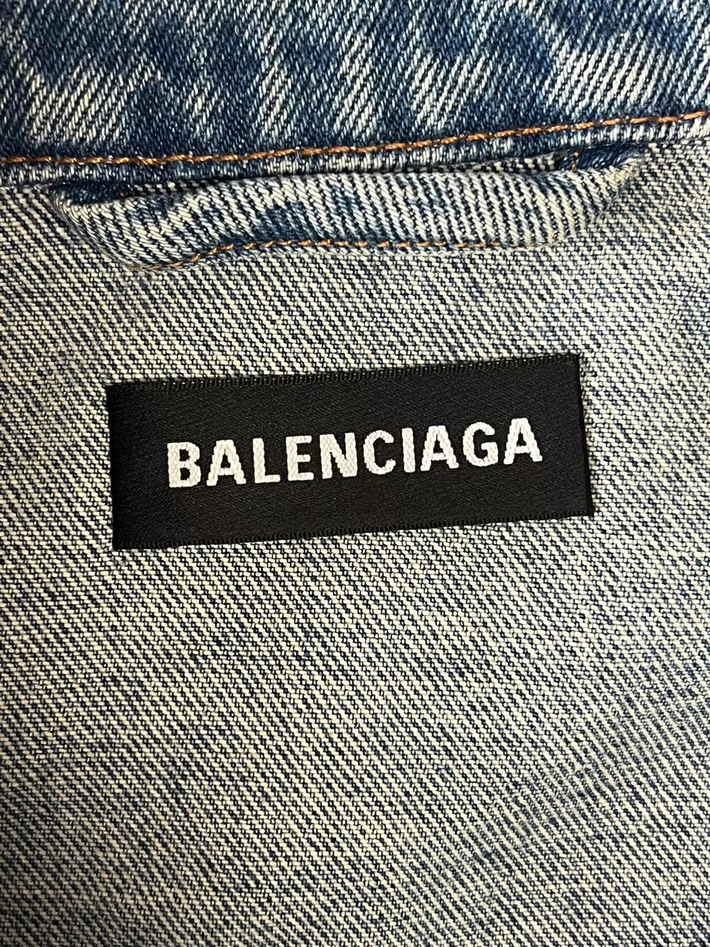 Balenciaga BALENCIAGA Classic Loose Denim Jacket 46 Back Multi Logo Size US S / EU 44-46 / 1 - 7 Thumbnail