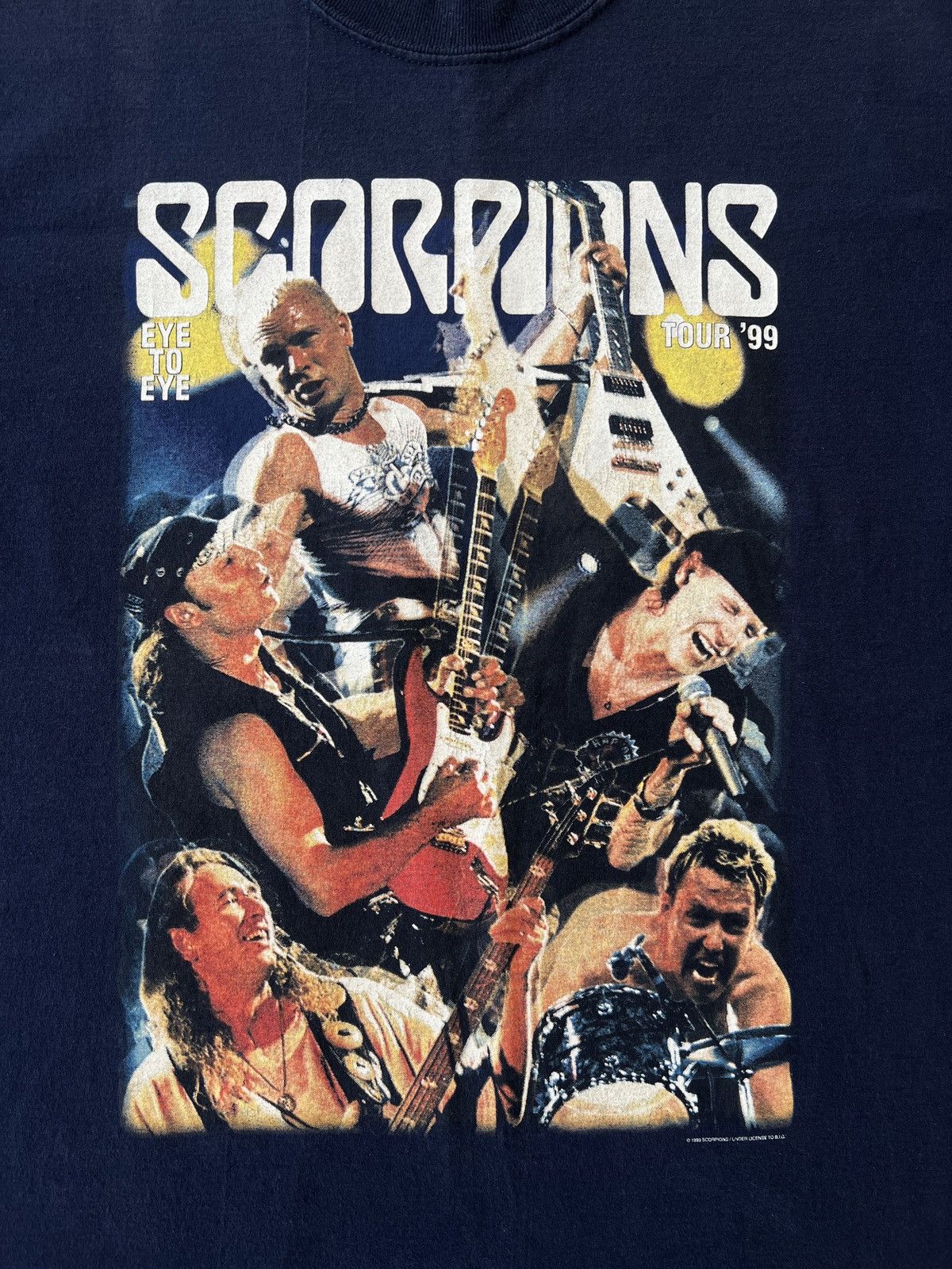 Band Tees Vintage 99’ Scorpions World Tour “Eye to Eye” Rock Band Tee Size US XL / EU 56 / 4 - 5 Thumbnail