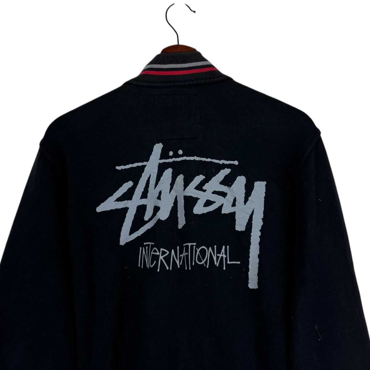 Stussy × Vintage VINTAGE STUSSY INTERNATIONAL VARSITY COTTON SWEATER Size US M / EU 48-50 / 2 - 8 Thumbnail