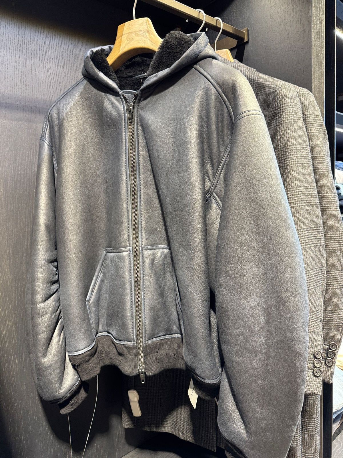 Balenciaga BNWT Balenciaga Leather Shearling Hooded Jacket Size US M / EU 48-50 / 2 - 5 Thumbnail