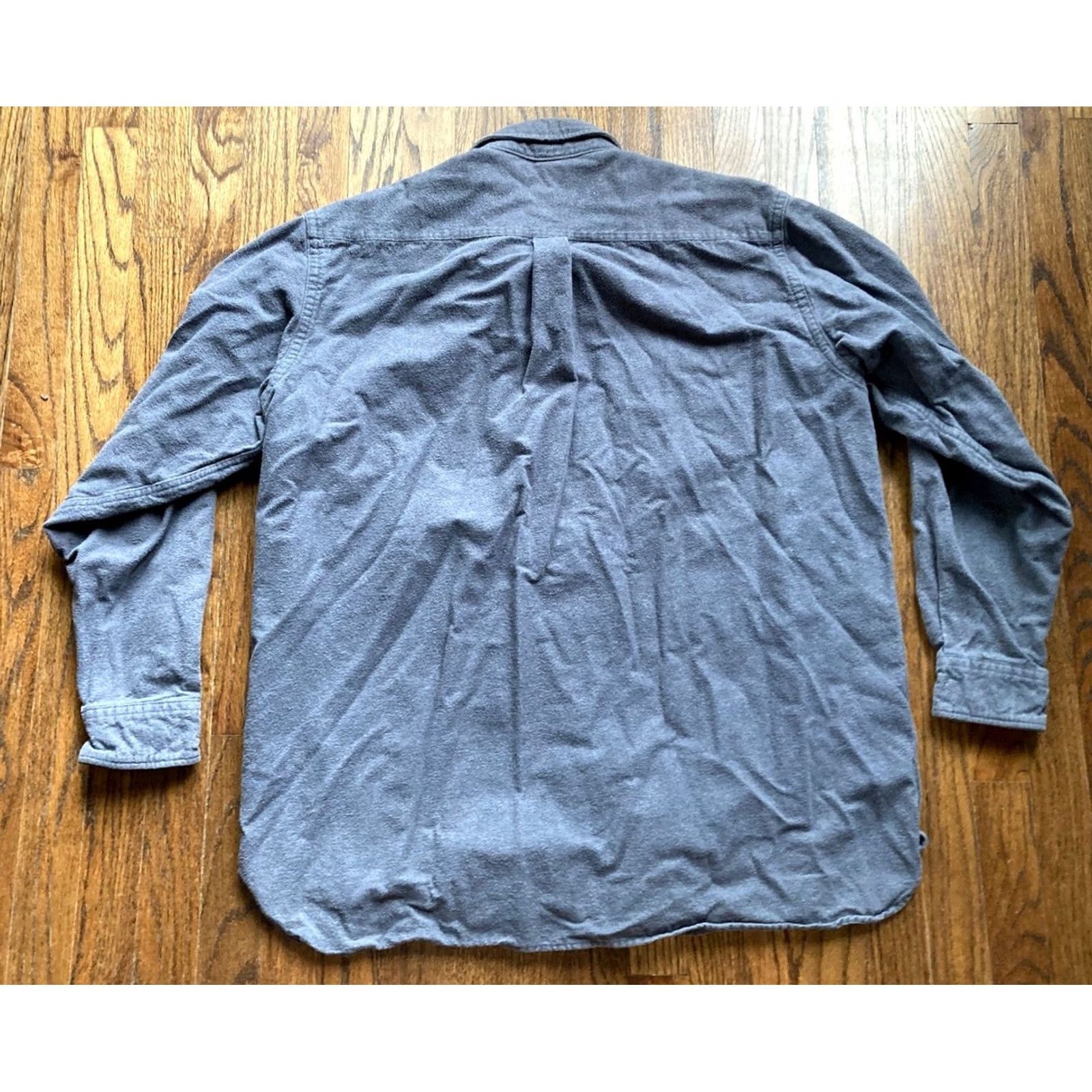 Vintage L.L. Bean Shirt Mens XL Tall Gray Flannel Long Sleeve Heavyweight Button-Up Casual Outdoor Size US XL / EU 56 / 4 - 8 Thumbnail