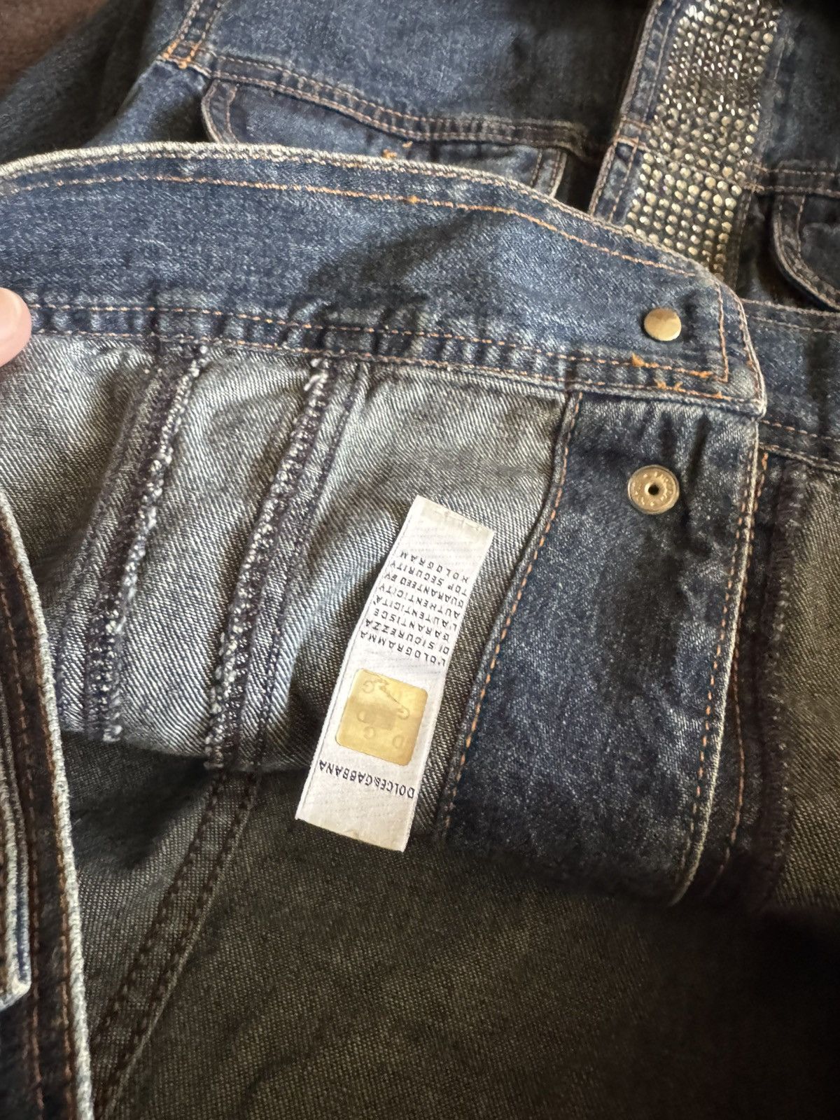 Dolce & Gabbana Dolce Gabbana woman's denim jacket with rhinestones Size M / US 6-8 / IT 42-44 - 15 Thumbnail