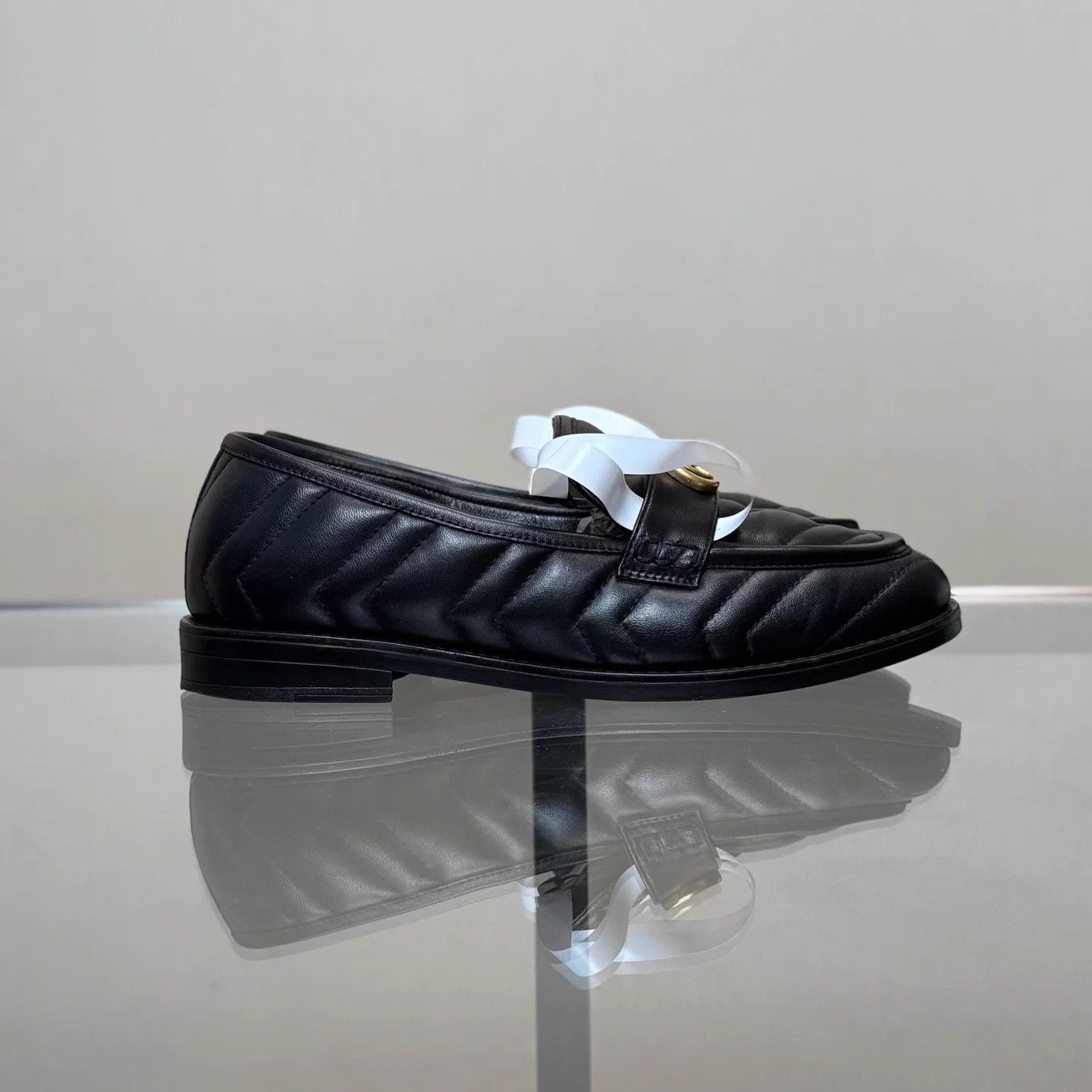 Gucci GUCCI Double G Lambskin Loafers 36 99 Size US 5.5 / IT 35.5 - 3 Thumbnail