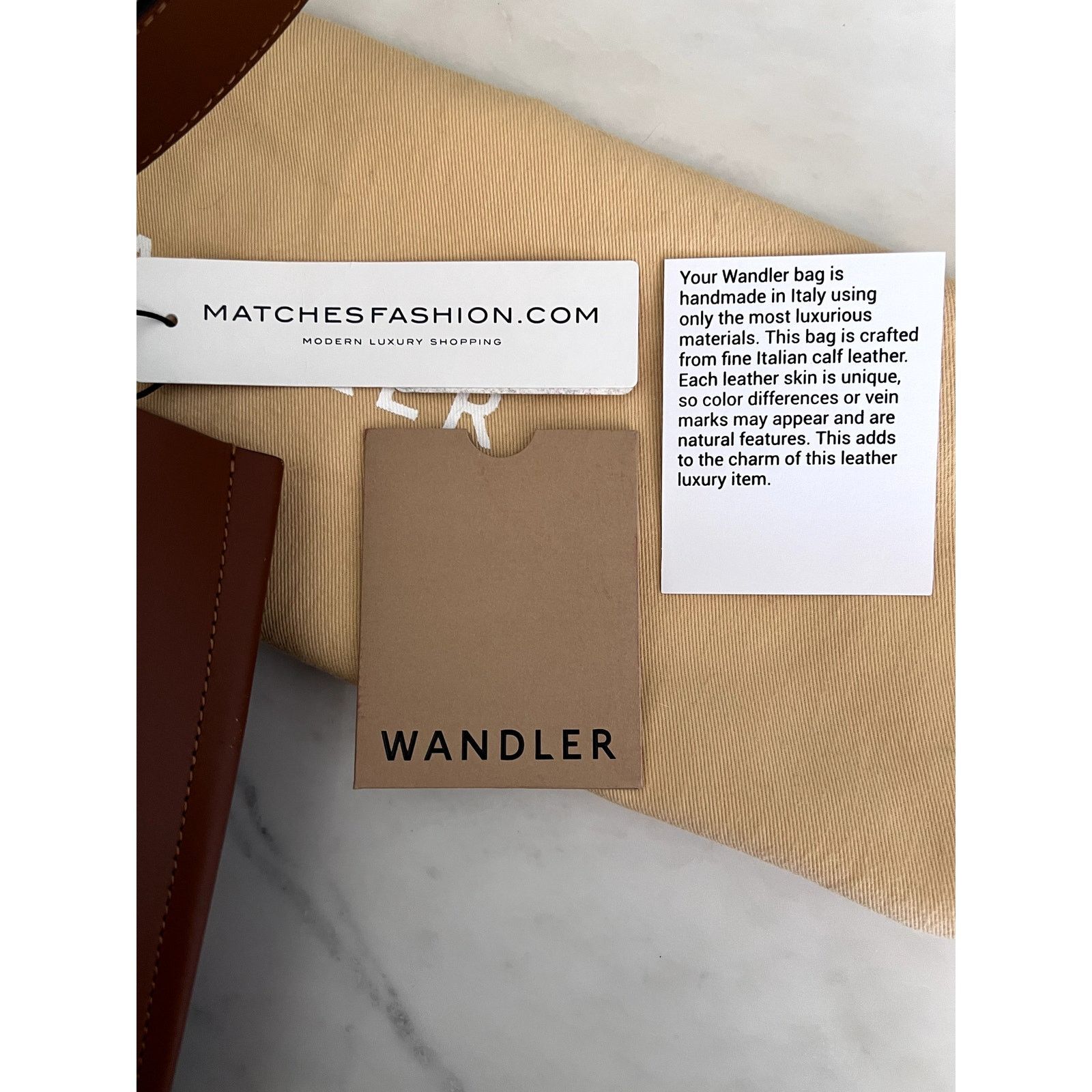 Wandler Wandler Hortensia Medium Shoulder Bag Tan LEATHER LINED Size ONE SIZE - 3 Thumbnail