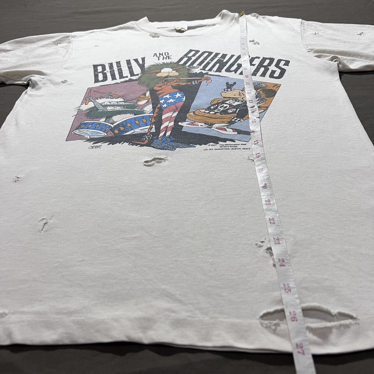 Vintage Vintage 80s Billy And The Boingers World Tour Thrashed Humor Size US M / EU 48-50 / 2 - 22 Thumbnail
