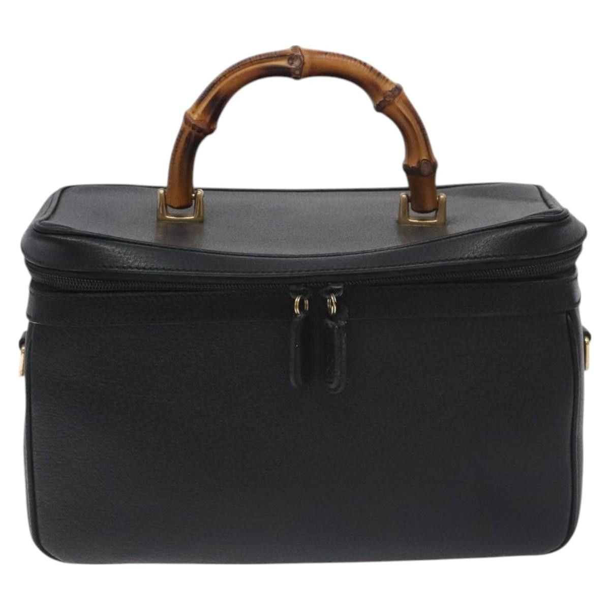 Gucci GUCCI Bamboo Handbag Leather Black Gold 013 122 013 122 Size ONE SIZE - 2 Thumbnail