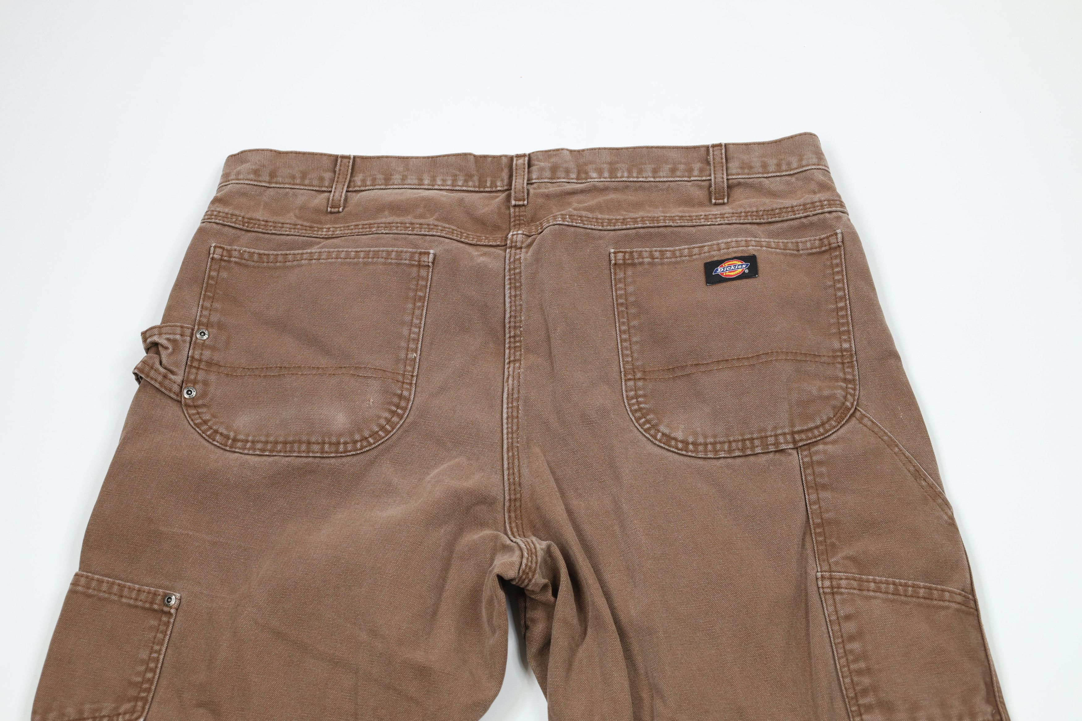 Dickies × Vintage Vintage Dickies Spell Out Canvas Wide Leg Dungaree Pants Size US 38 / EU 54 - 9 Thumbnail