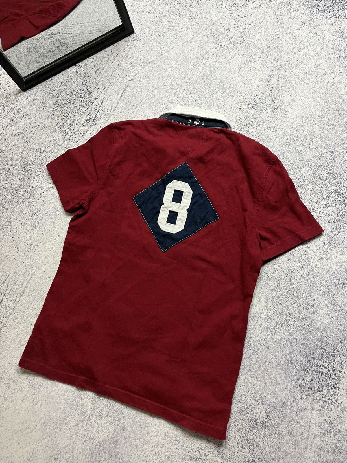 Tommy Hilfiger × Vintage Vintage Tommy Hilfiger #8 Polo T Shirt Rugby Big Logo Baggy Size US M / EU 48-50 / 2 - 7 Thumbnail