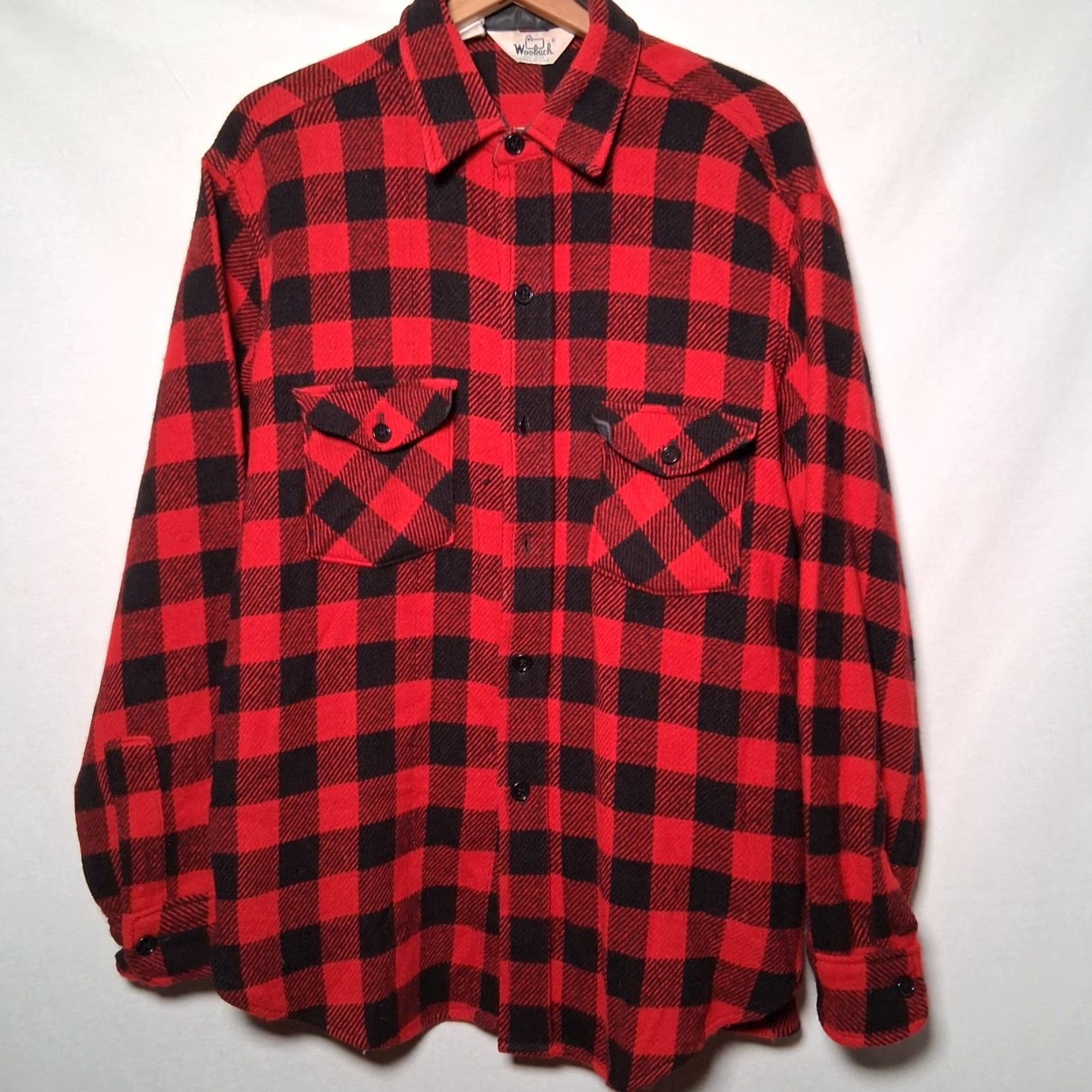 Vintage VINTAGE Woolrich Shirt Jacket L Red Buffalo Plaid Wool Blend USA Made Work Shirt Jacket Mens L Red Buffalo Plaid Woolrich Woolen Mills Size US L / EU 52-54 / 3 - 2 Thumbnail