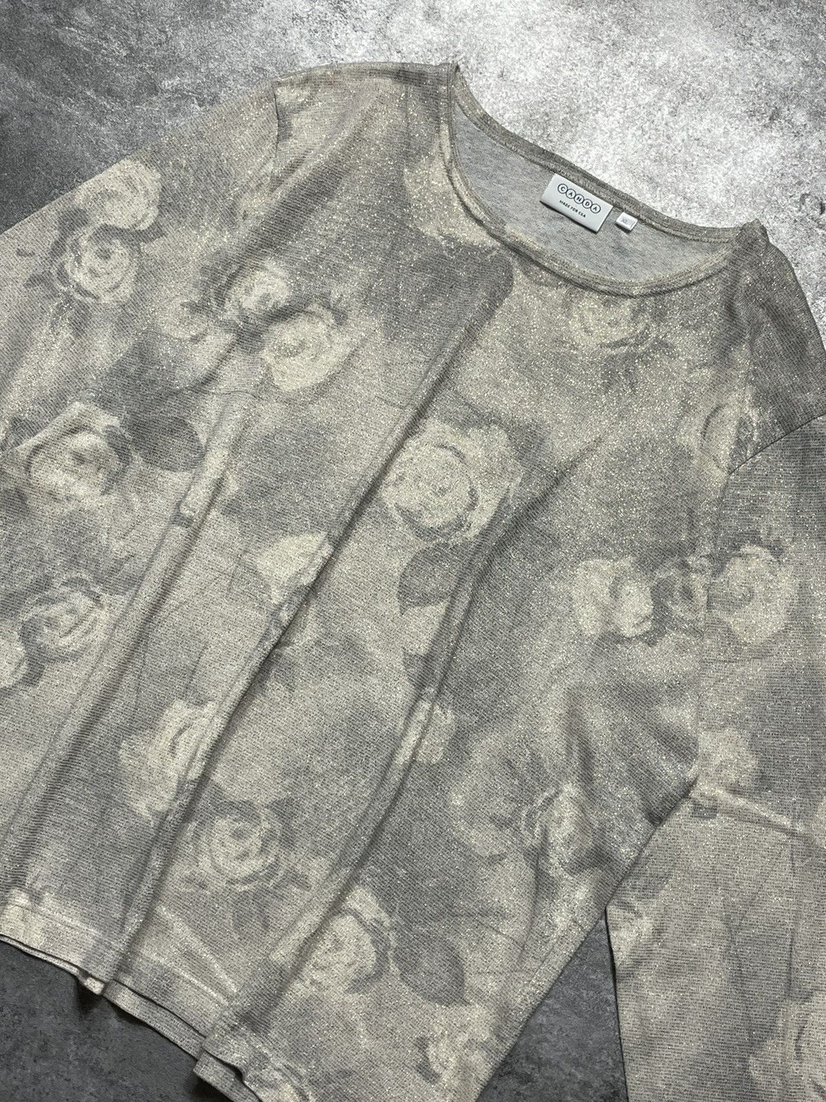 Vintage 🔥Offers🔥Vintage 90s Blouse Roses Avant Garde Rare y2k Size L / US 10 / IT 46 - 2 Thumbnail