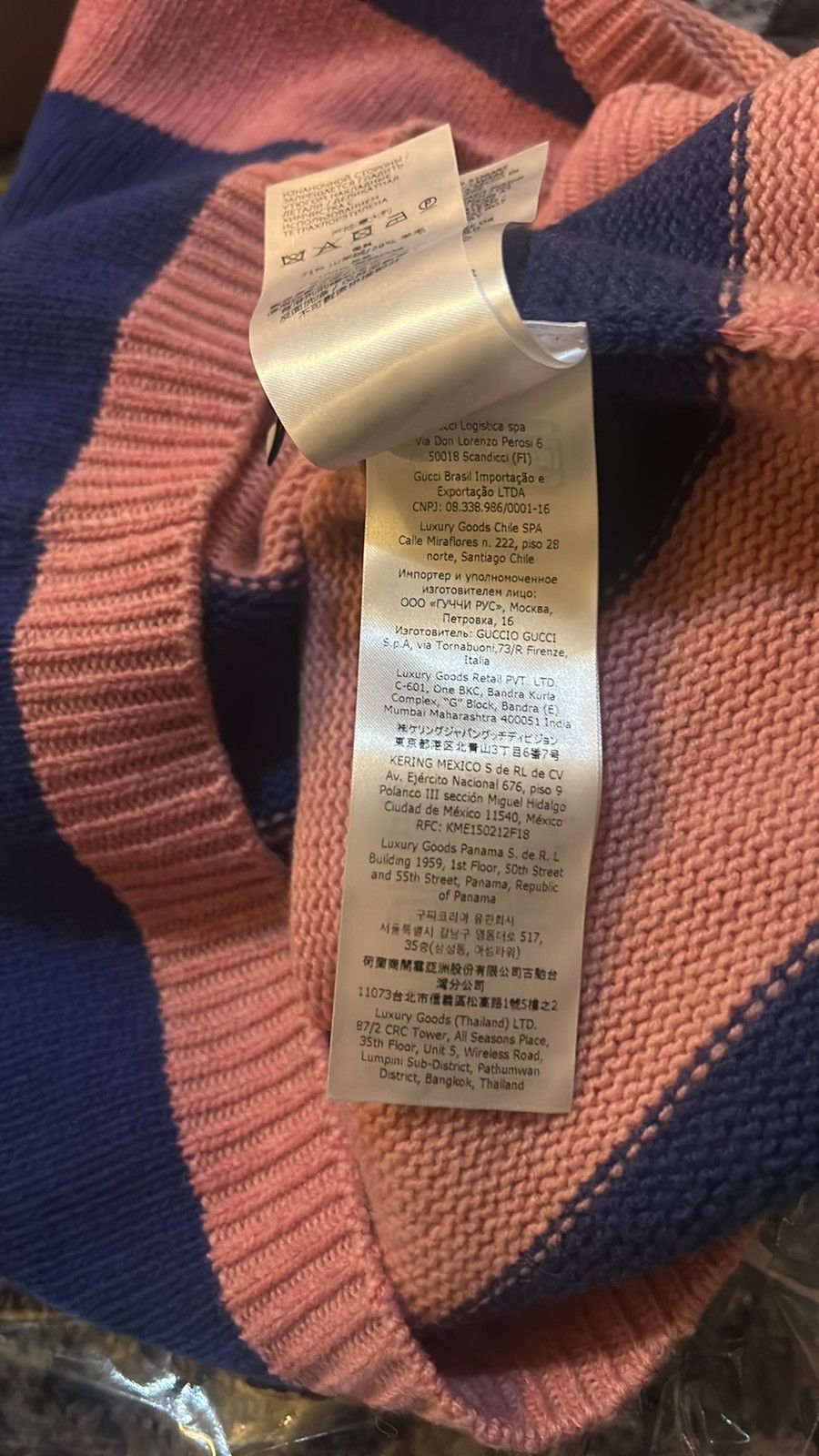 Gucci Gucci Striped Cashmere and Wool Crewneck Sweater size XL Size US XL / EU 56 / 4 - 10 Thumbnail