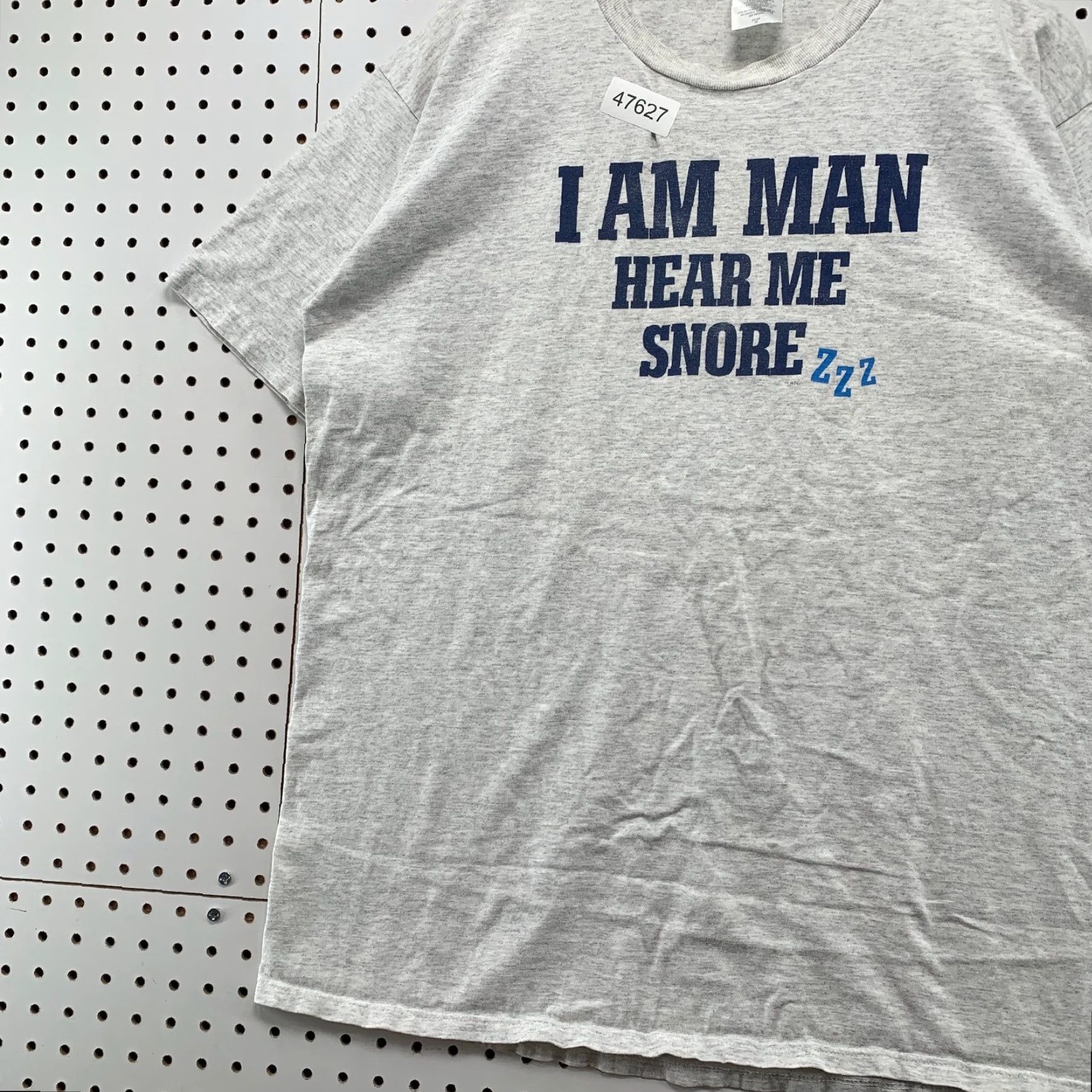 Vintage Vintage Funny Dad T Shirt Mens 2X Gray I Am Man Hear Me Snore USA Size US XXL / EU 58 / 5 - 5 Thumbnail