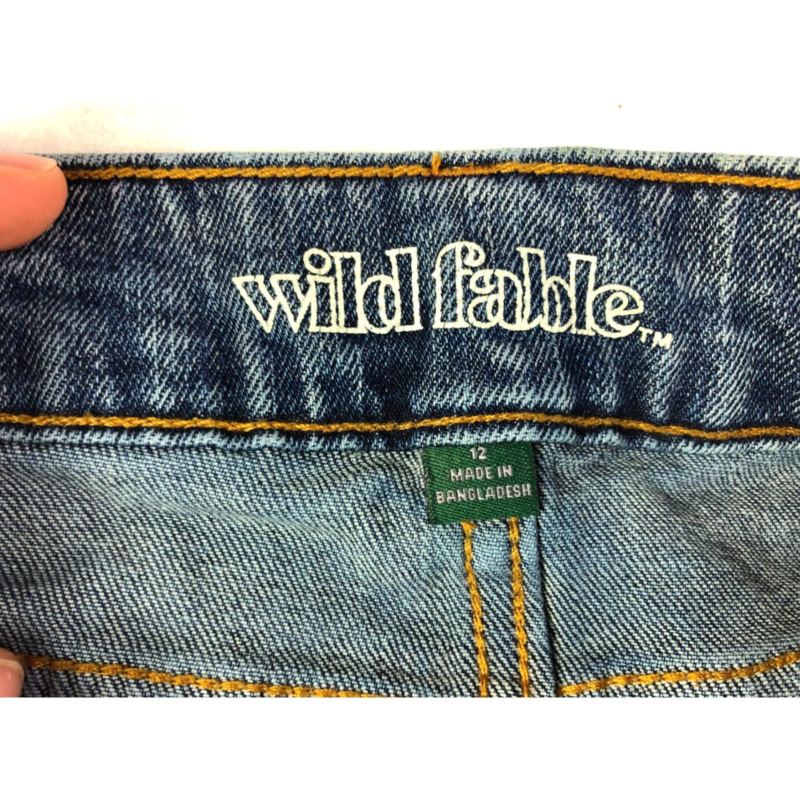 Vintage Wild Fable Blue Jeans Skirt Womens Size 12 30" Waist Measured Size 34" / US 12 / IT 48 - 4 Thumbnail
