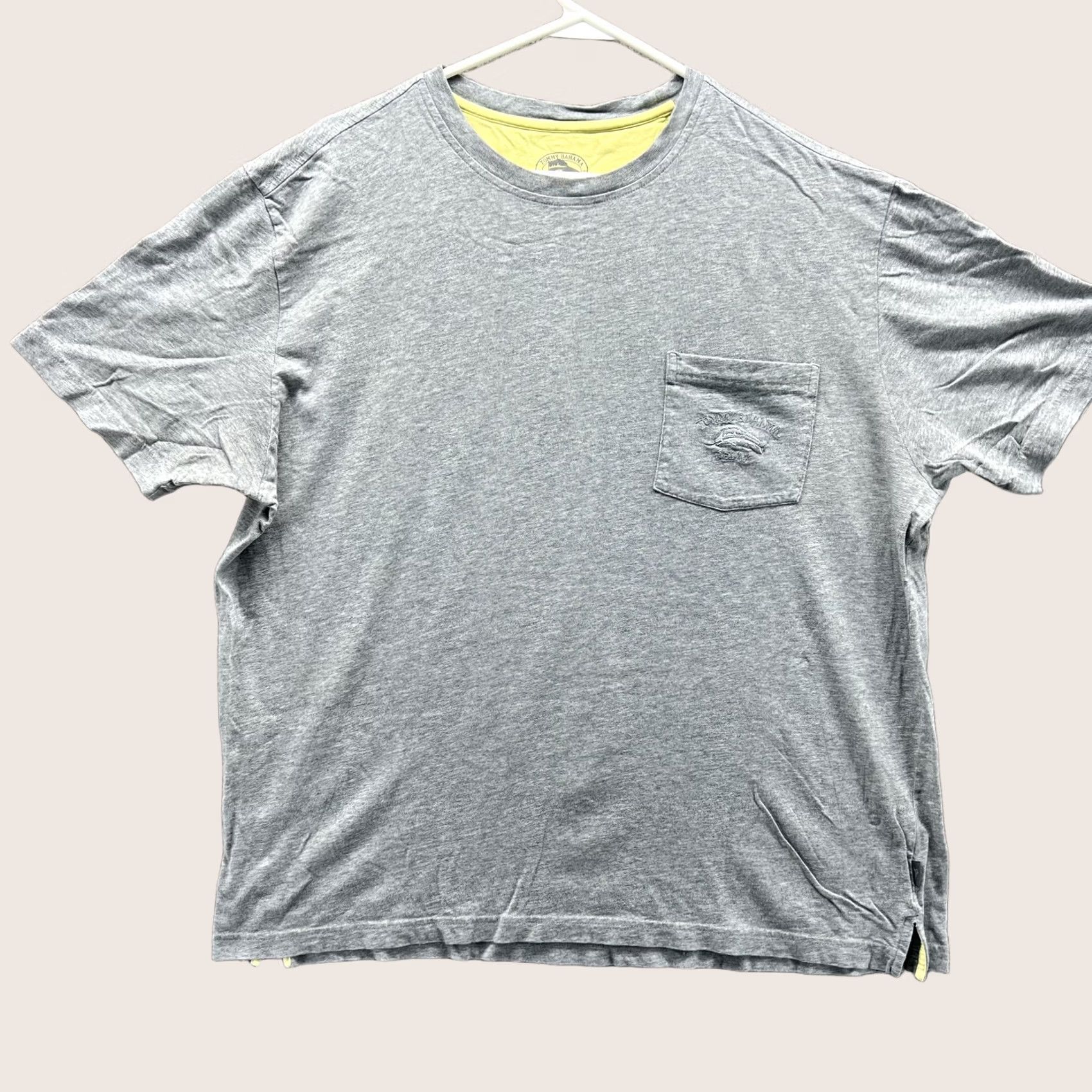 Tommy Bahama Tommy Bahama Shirt Mens L Gray Pima Cotton Pocket Tee Cerveza Pacifico Beer Logo Embroidered Crew Neck Short Sleeve Shirt Mens Large Gray Tee Size US L / EU 52-54 / 3 - 1 Thumbnail