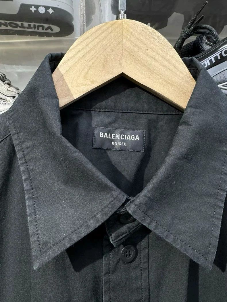 Balenciaga Balenciaga Black Logo Shirt Size Large-2506 Size US L / EU 52-54 / 3 - 3 Thumbnail