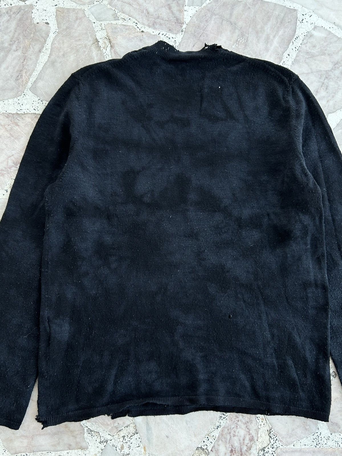 Comme des Garcons Homme Deux CDGHD Wool Fleece Dristresseed Longsleeve Size US L / EU 52-54 / 3 - 12 Thumbnail