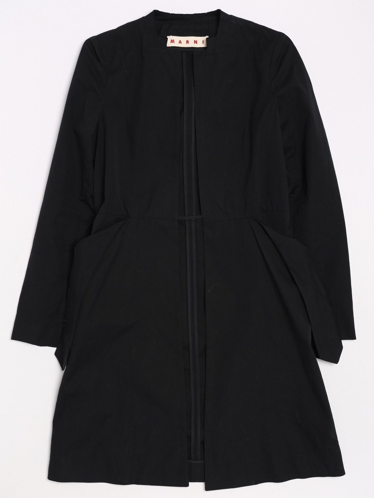 Marni Marni Cotton Open Coat Black With Pockets Long Blazer Jacket Size XS / US 0-2 / IT 36-38 - 6 Thumbnail