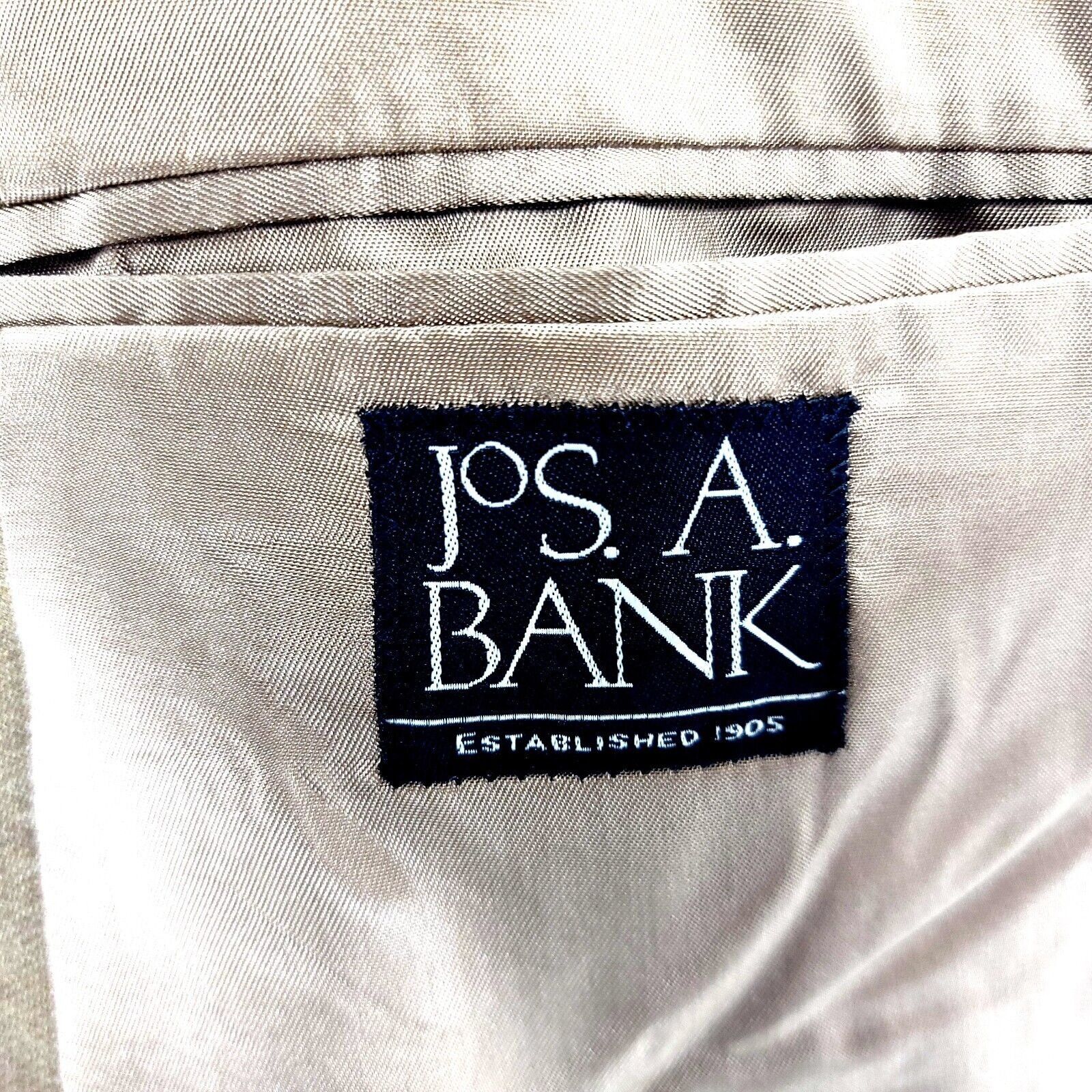 Jos. A. Bank DAMAGED Jos A Bank Wool 2 Button Blazer 46L Light Brown Bask Size 46L - 7 Thumbnail