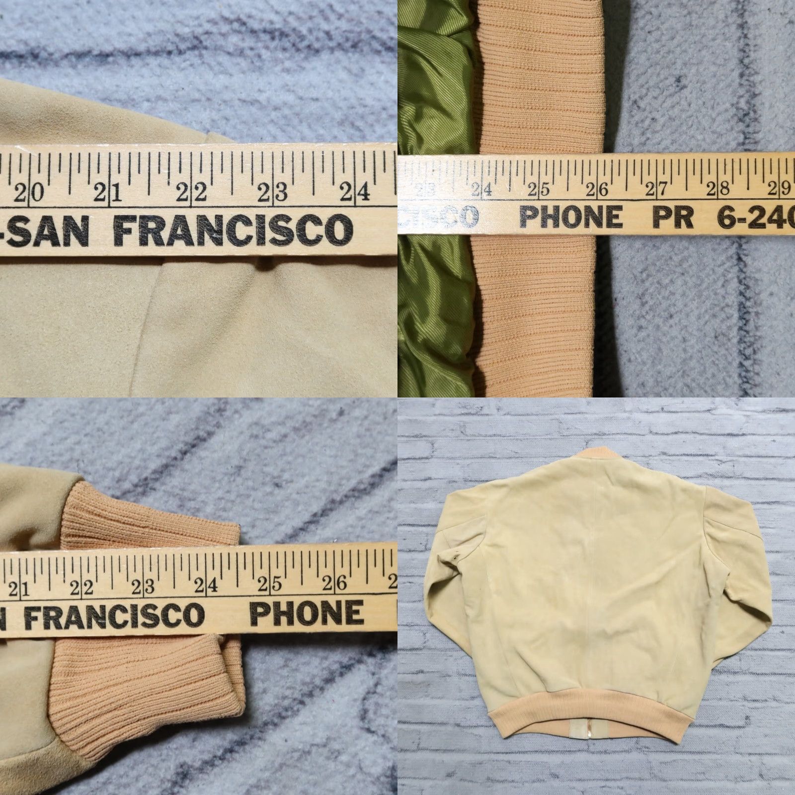 Levi's Levis Vintage Clothing LVC Suede Leather Bomber Jacket M Tan Mens Size US M / EU 48-50 / 2 - 11 Thumbnail