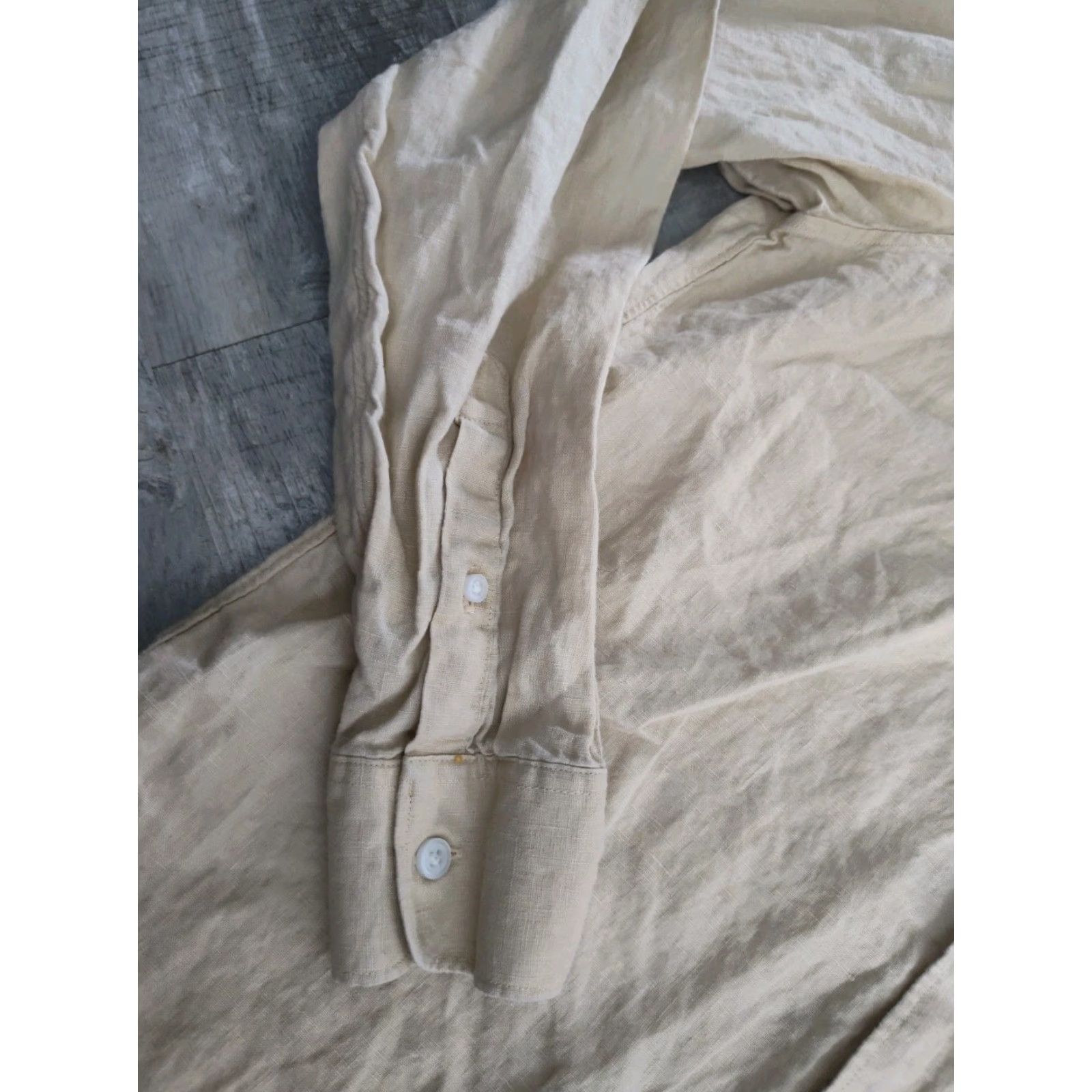 Everlane Vintage Everlane Linen Button Up Shirt Men Medium Long Sleeve Casual Yellow Size US M / EU 48-50 / 2 - 2 Thumbnail