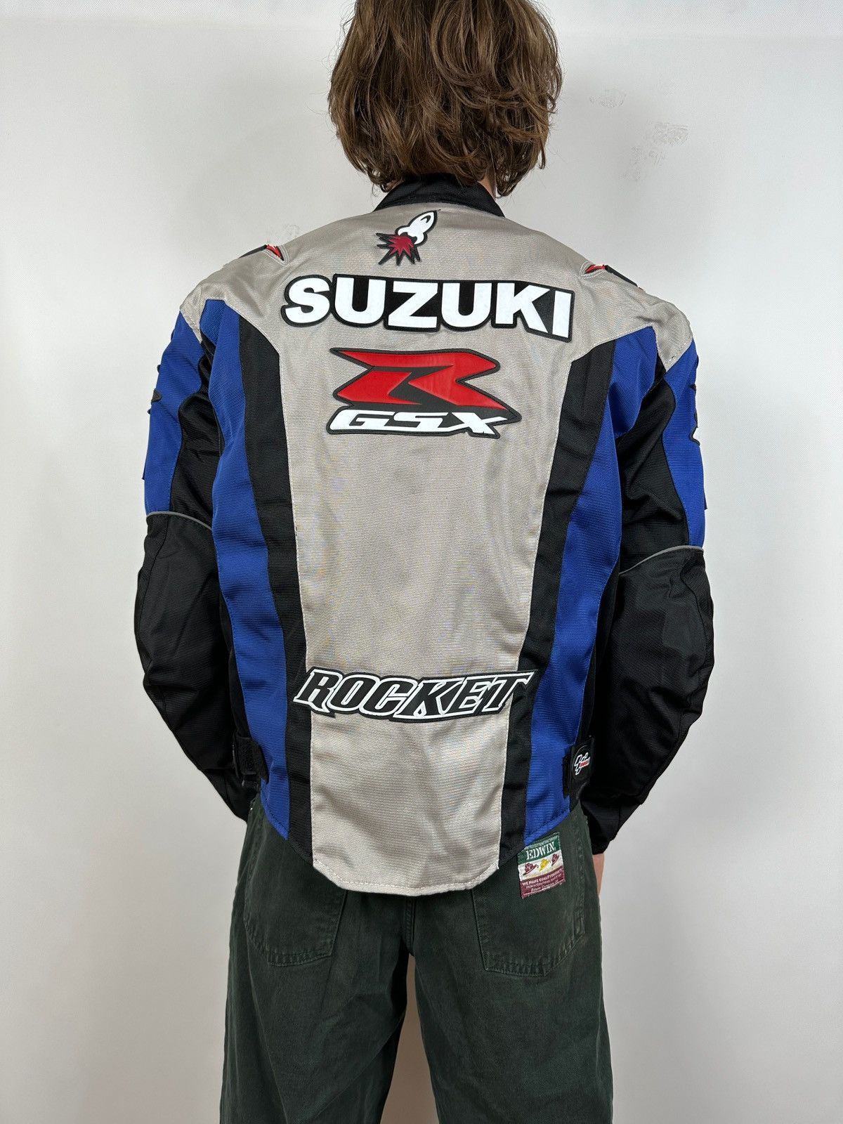 Formula 1 Vintage Suzuki Yoshi Mura Rocket Moto Racing Jacket Size US XL / EU 56 / 4 - 2 Thumbnail