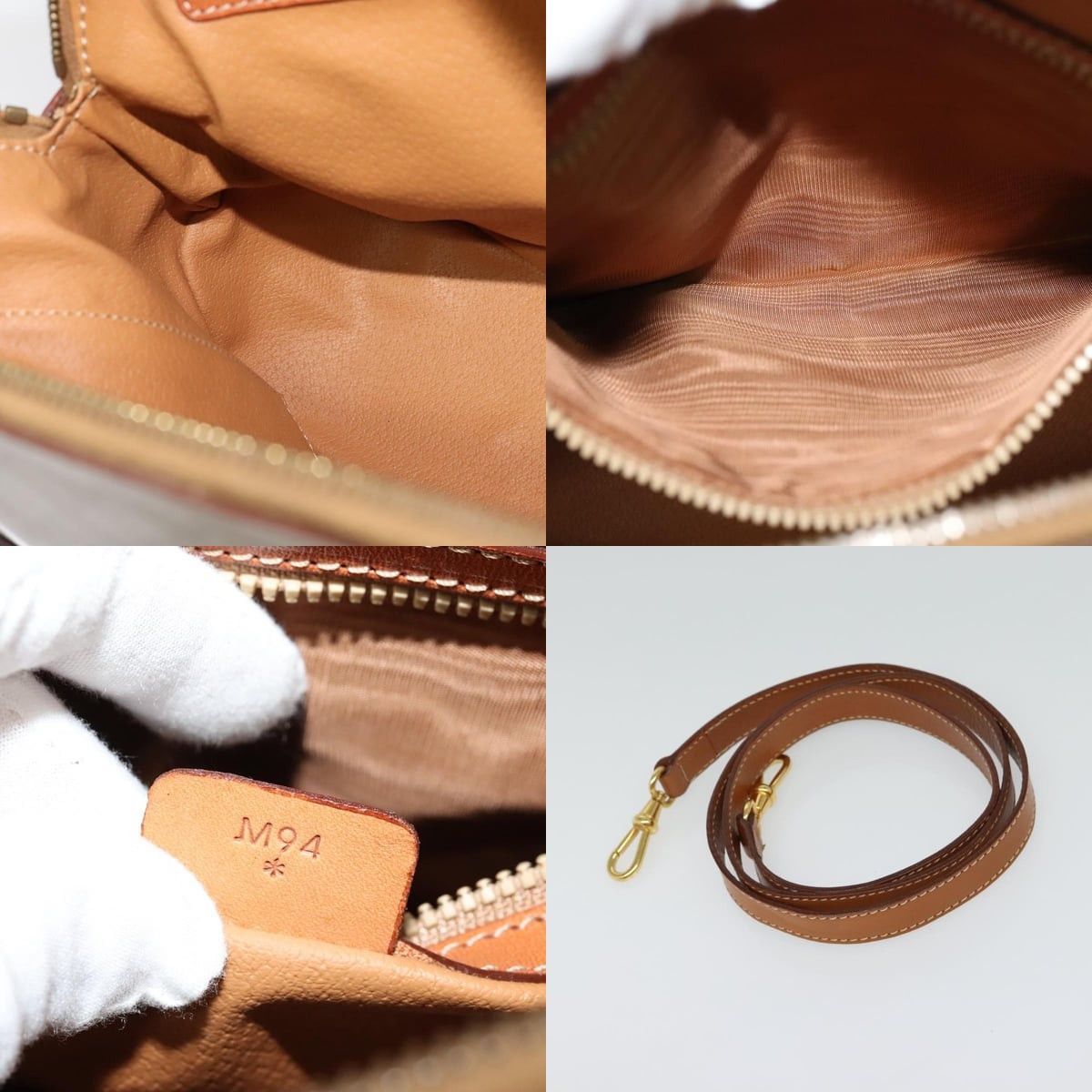 Celine CELINE Macadam Canvas Hand Bag Pvc Beige Gold Size ONE SIZE - 12 Thumbnail