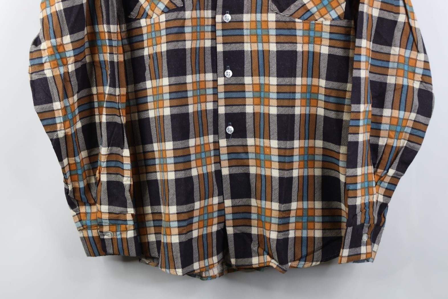 Vintage Deadstock Vintage 70s Streetwear Collared Button Shirt Plaid Size US XL / EU 56 / 4 - 3 Thumbnail