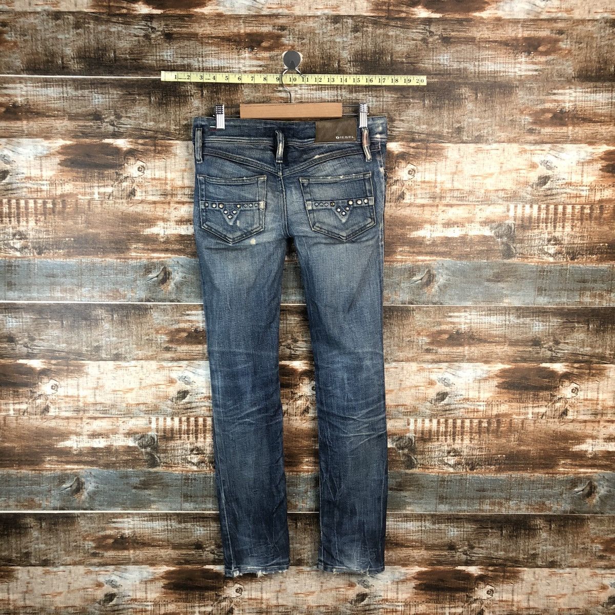 Diesel Diesel italy Black Distressed ripped Denim Pants #A2117 Size 27" / US 4 / IT 40 - 16 Thumbnail