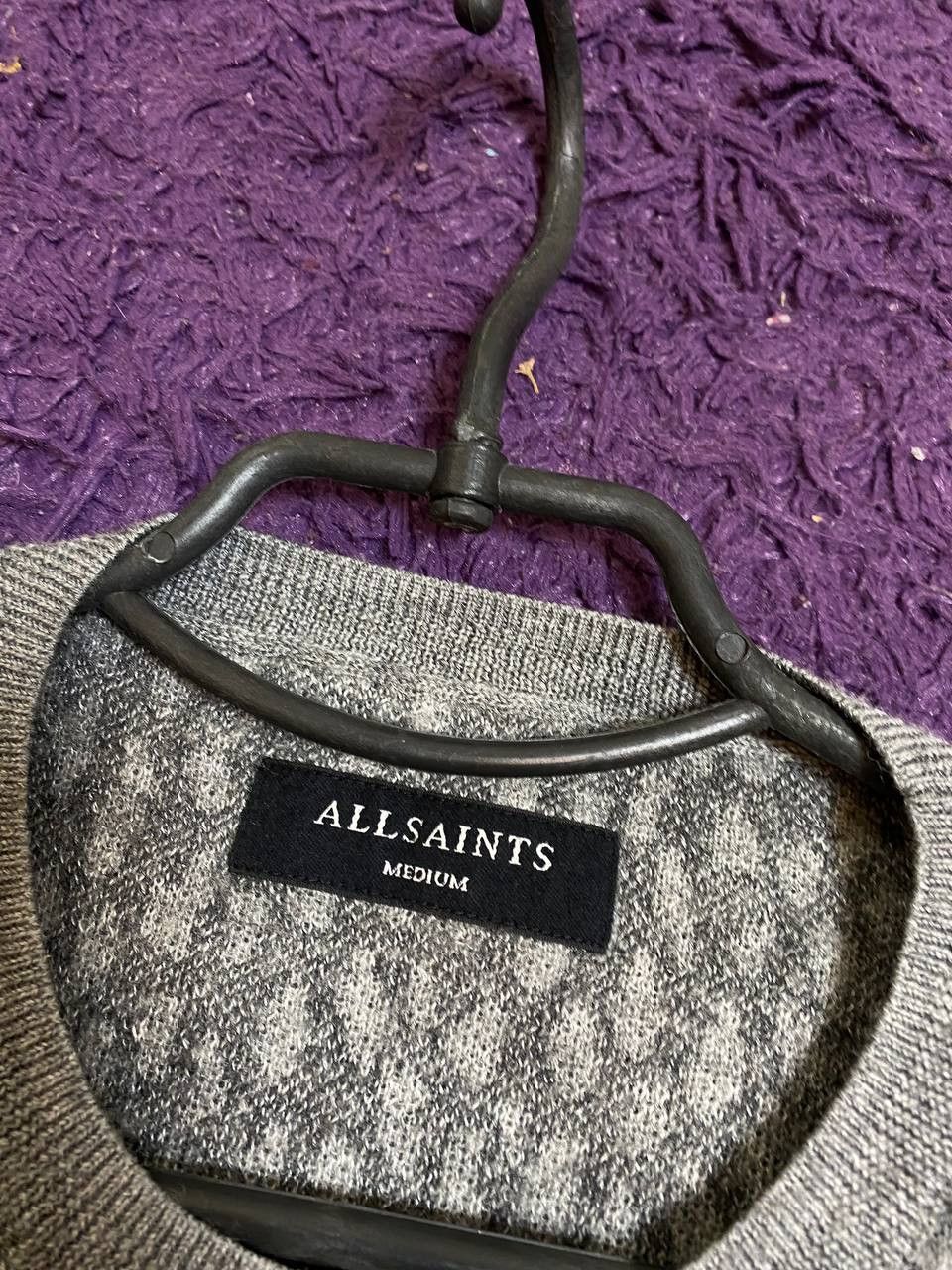 Allsaints Streetwear Y2K Gray Long Sleeve Allsaints Avant-Garde Size US M / EU 48-50 / 2 - 6 Thumbnail