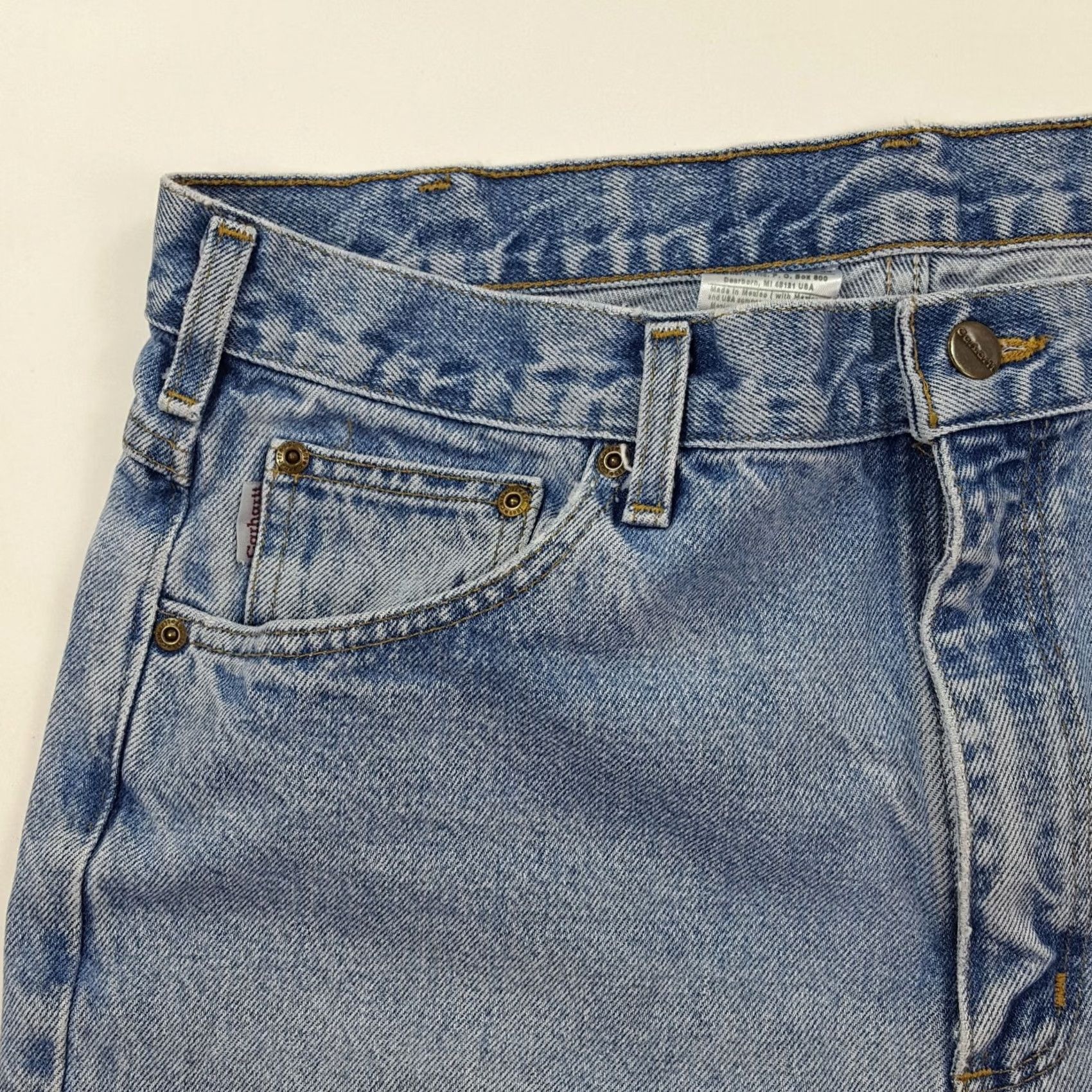 Carhartt VINTAGE Carhartt Jeans Denim Blue 36x31 Relaxed Tapered 90s Grunge Workwear Mens Jeans Size US 36 / EU 52 - 5 Thumbnail
