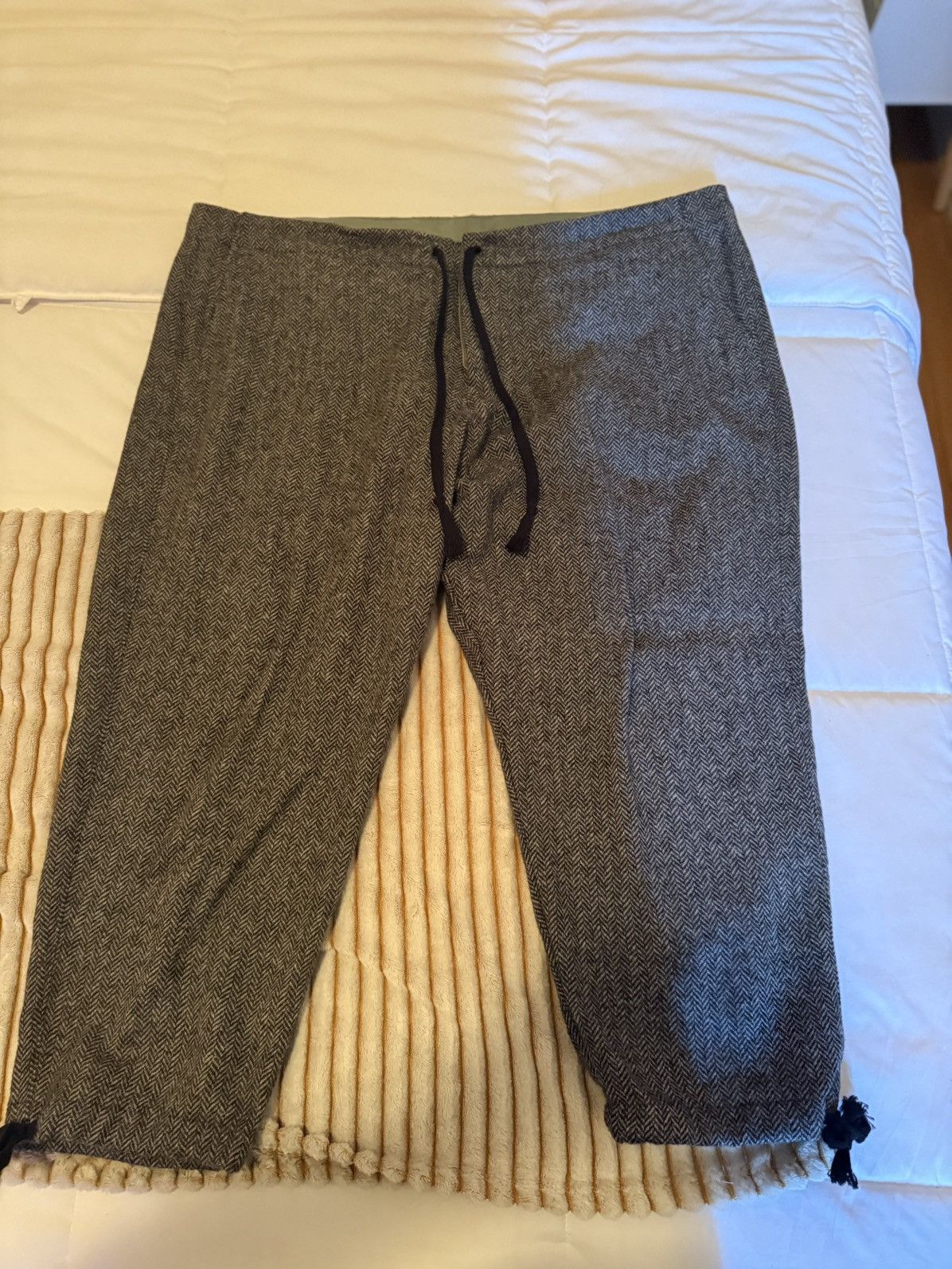Greg Lauren Greg Lauren B/W Herringbone Lounge Pant (sz GL 5) Size US 38 / EU 54 - 1 Thumbnail