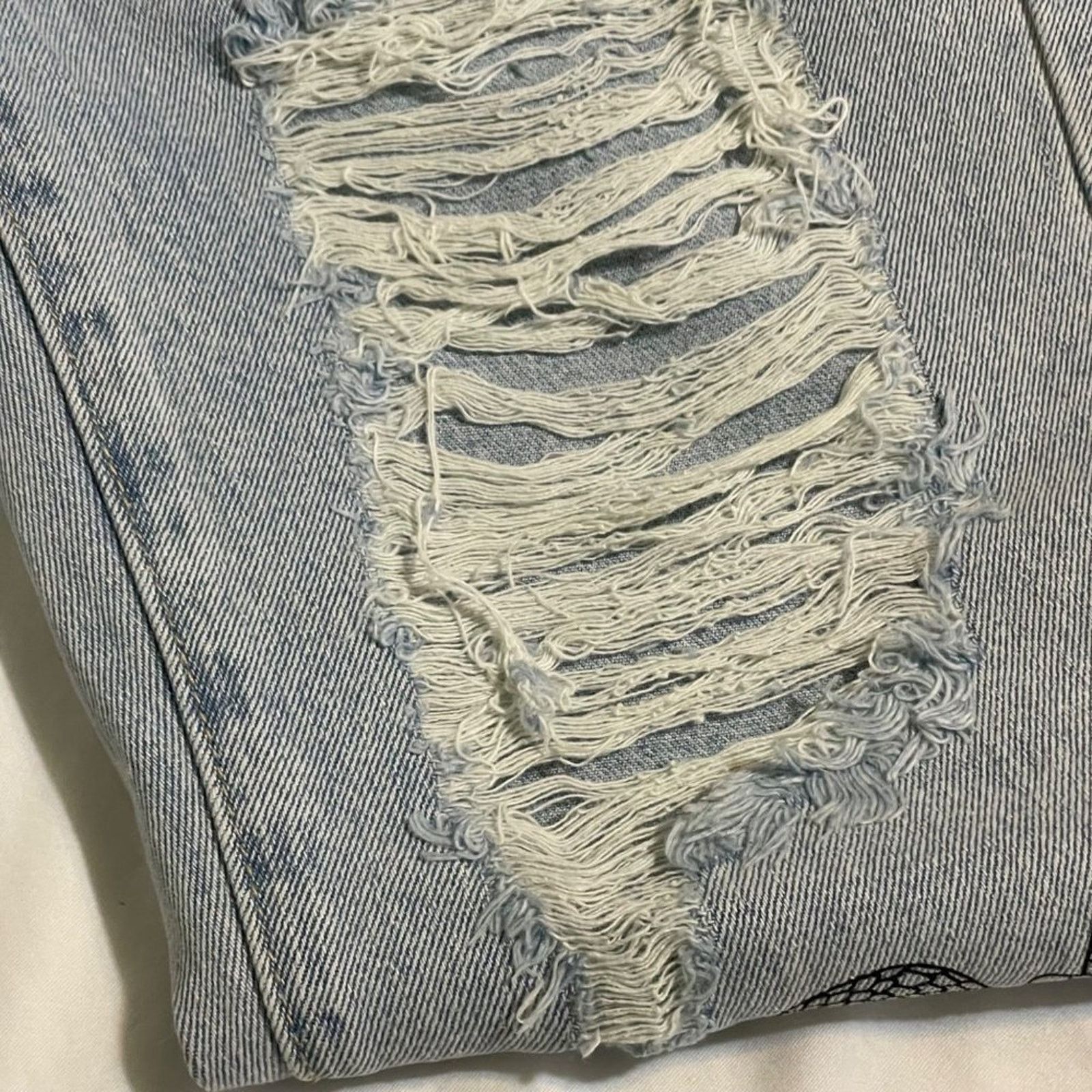 Other Adika Small Toxic High Waist Jeans Distressed Graphic Denim Size 26" / US 2 / IT 38 - 5 Thumbnail