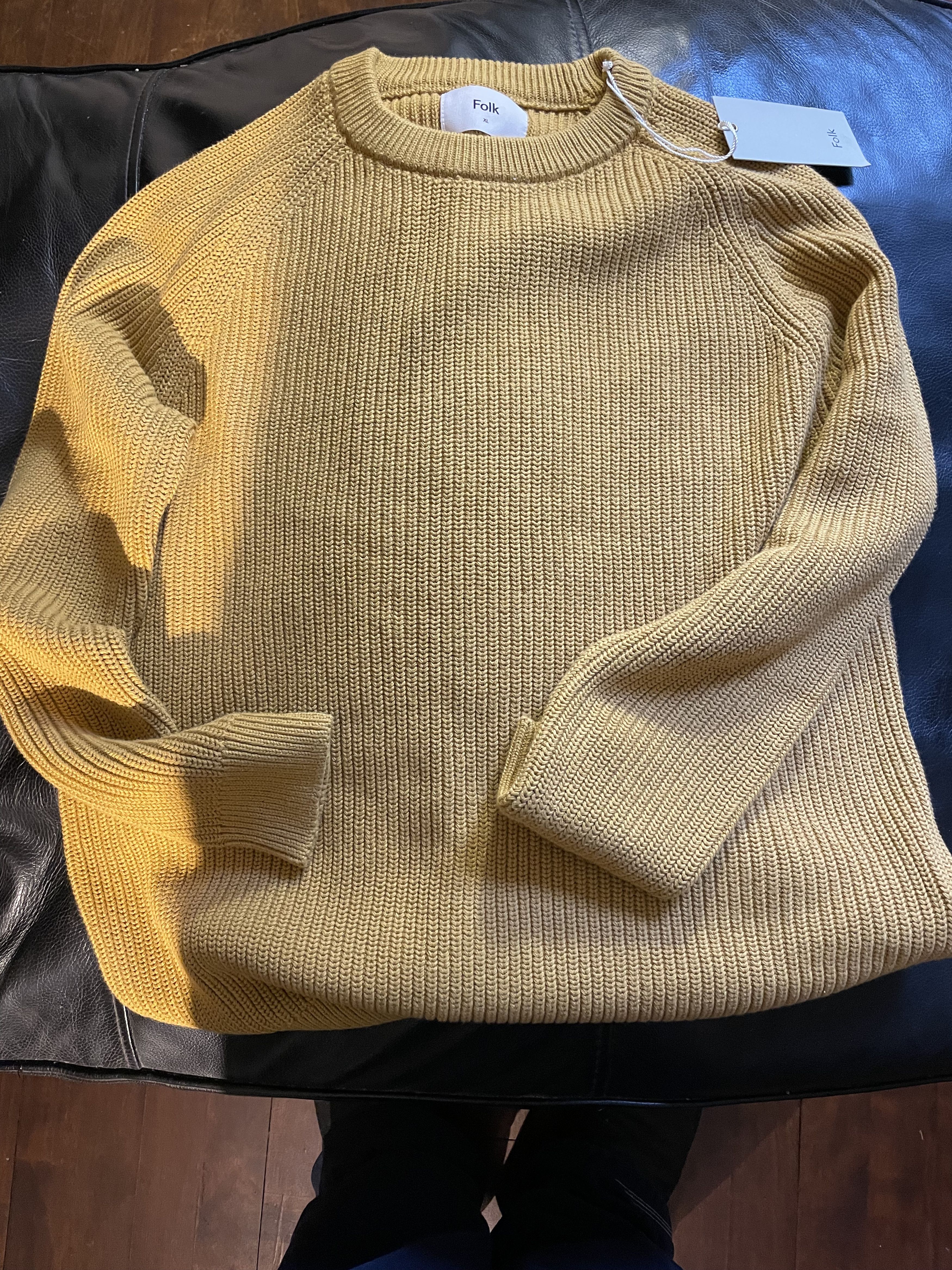 Folk Mustard cotton sweater XL Size US XL / EU 56 / 4 - 1 Thumbnail