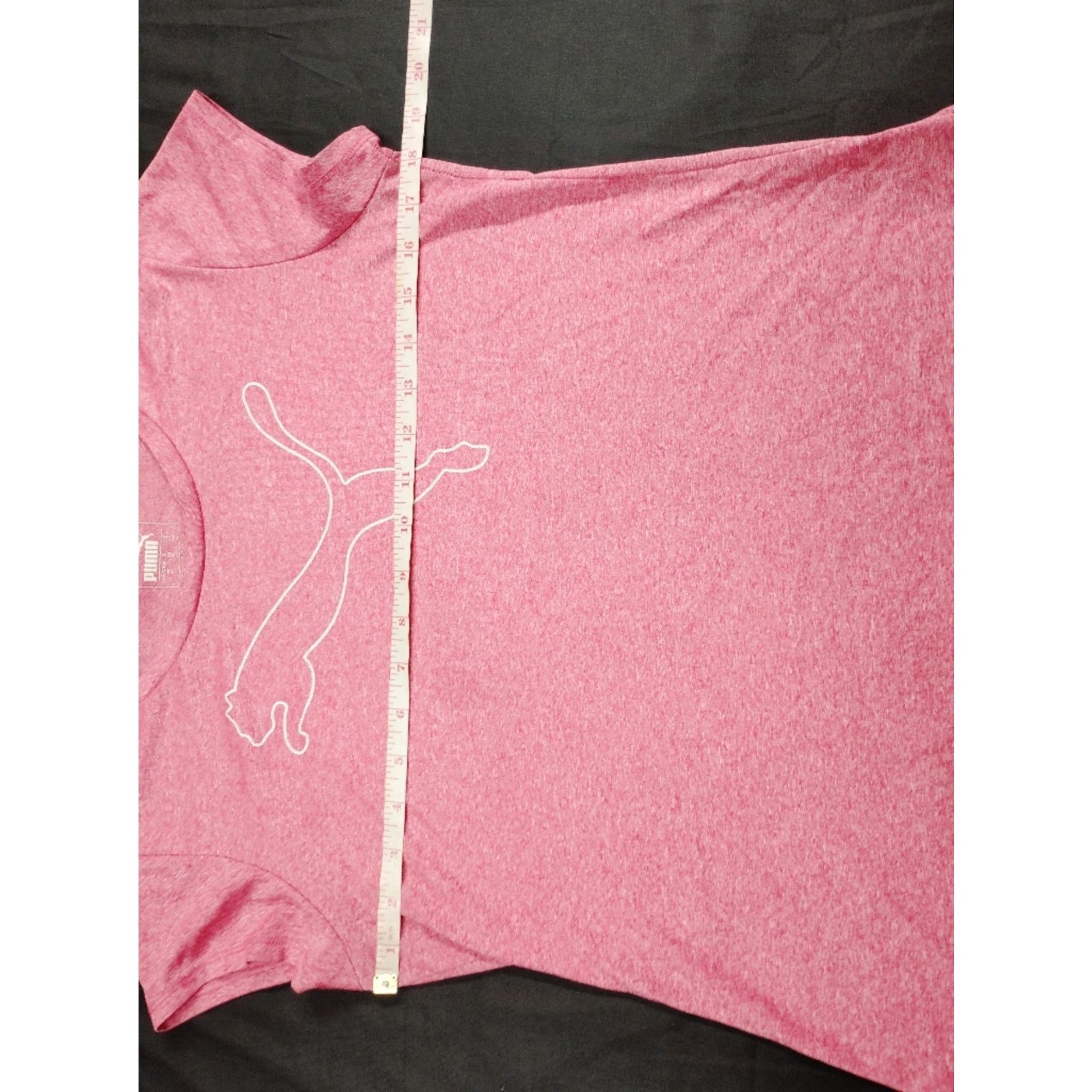 Puma Puma Heather Pink Logo Tee Size M / US 6-8 / IT 42-44 - 4 Thumbnail