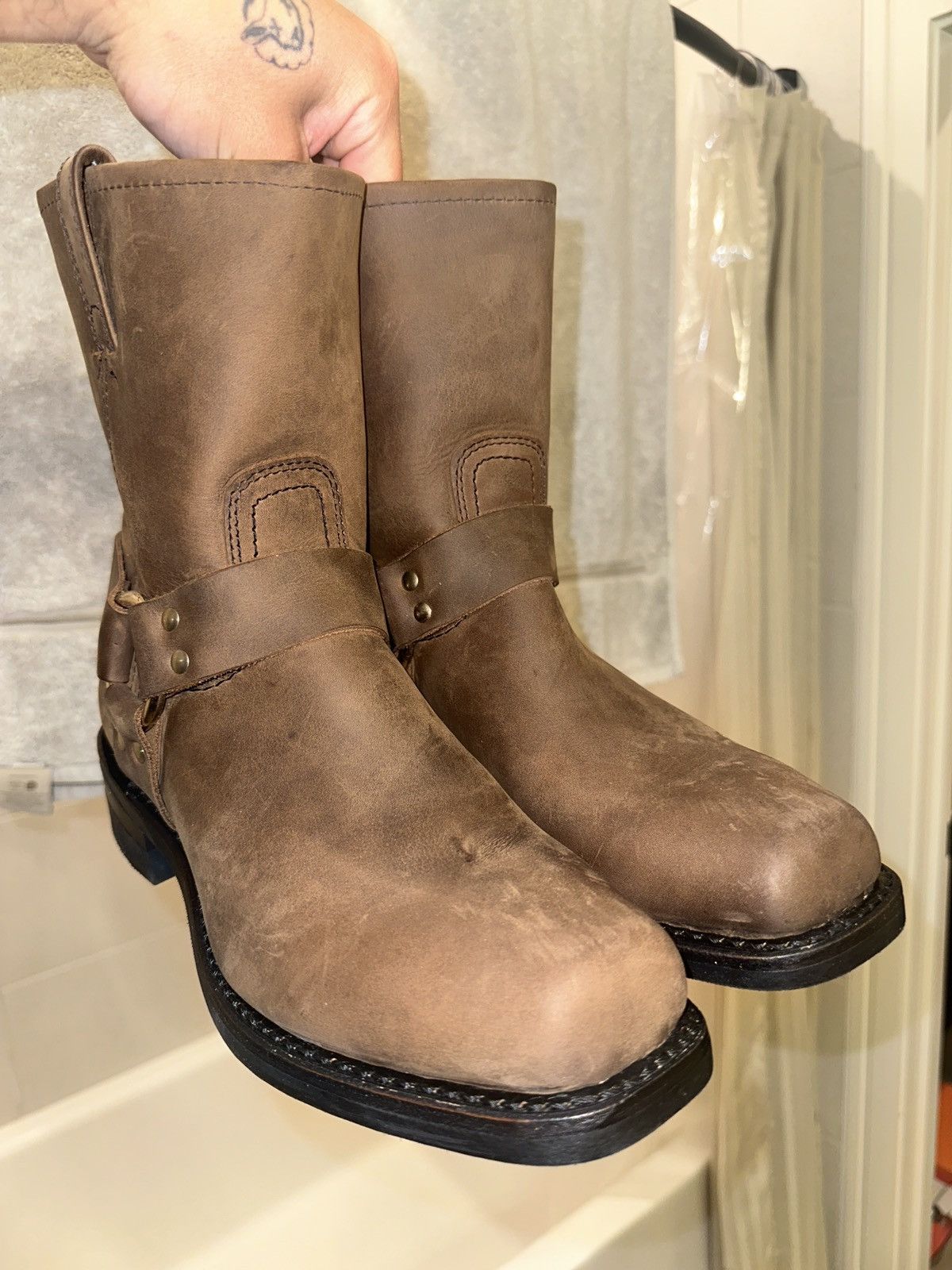 Frye Frye harness boots 8R tan color Size US 10 / EU 43 - 1 Thumbnail