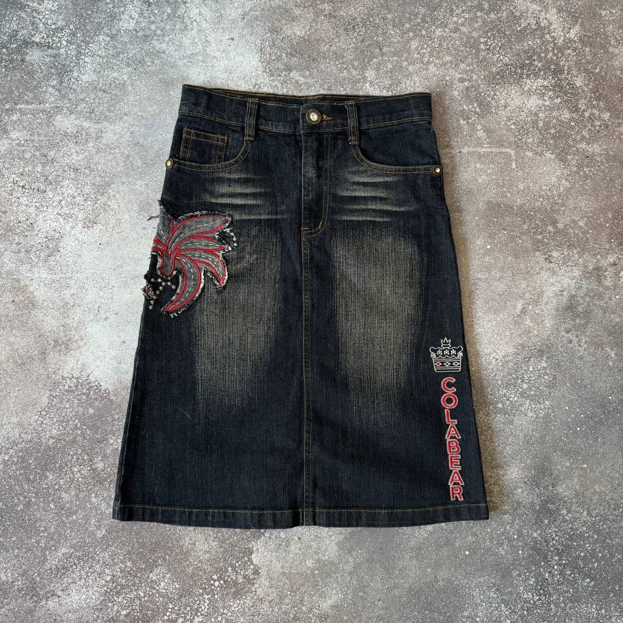20471120 × Hysteric Glamour Amazing Washed Y2K Sexy Mini Skirt (rick owens style) Size 25" / US 0 / IT 36 - 1 Thumbnail