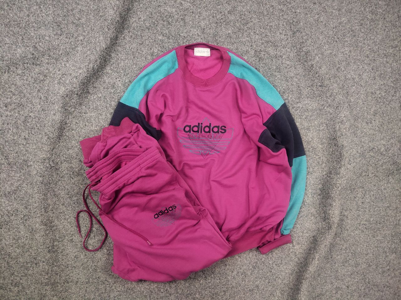 Vintage 90's Adidas Originals Tracksuit Sweatshirt Pants